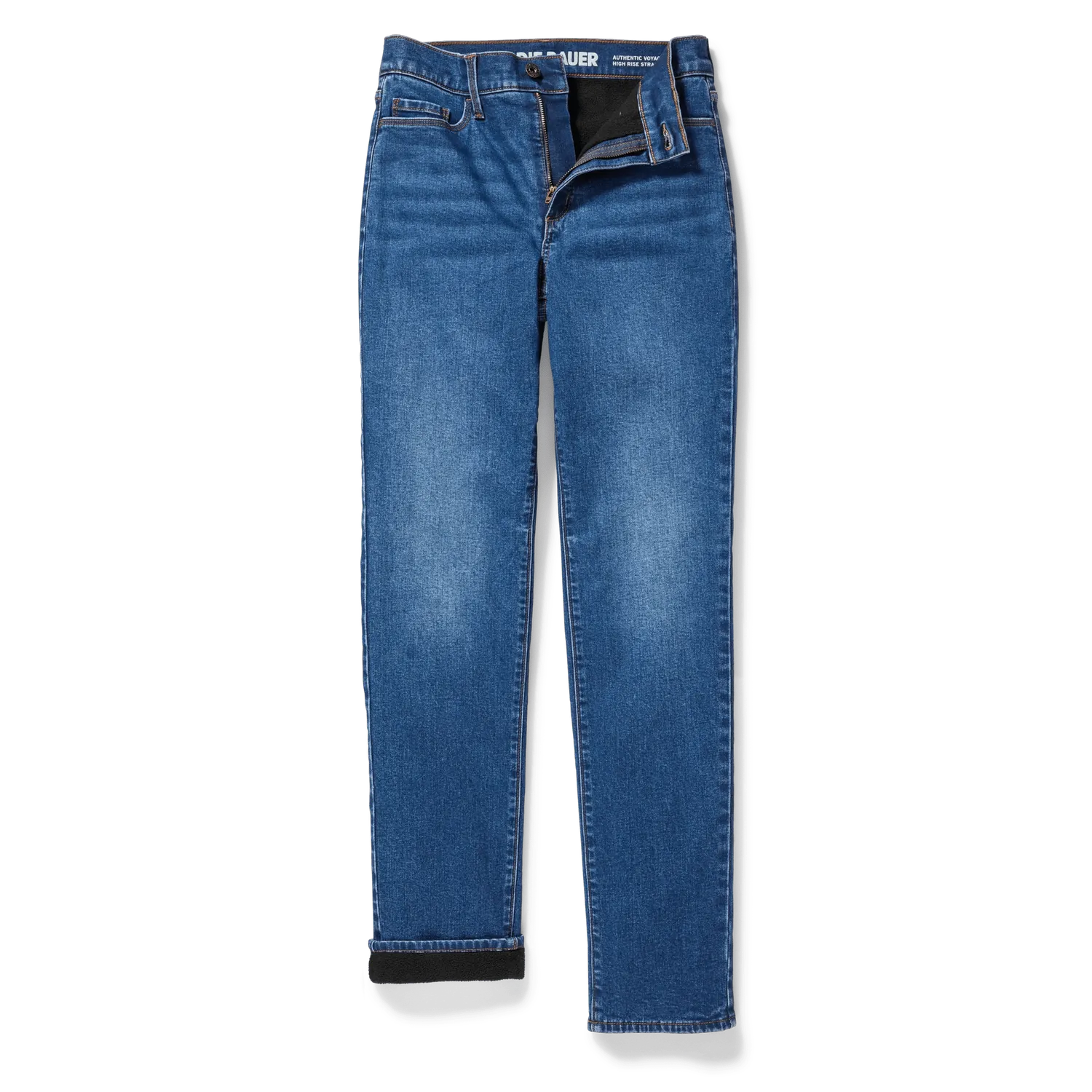 Eddie Bauer Venture Stretch blugi damă fleece negri călduroși