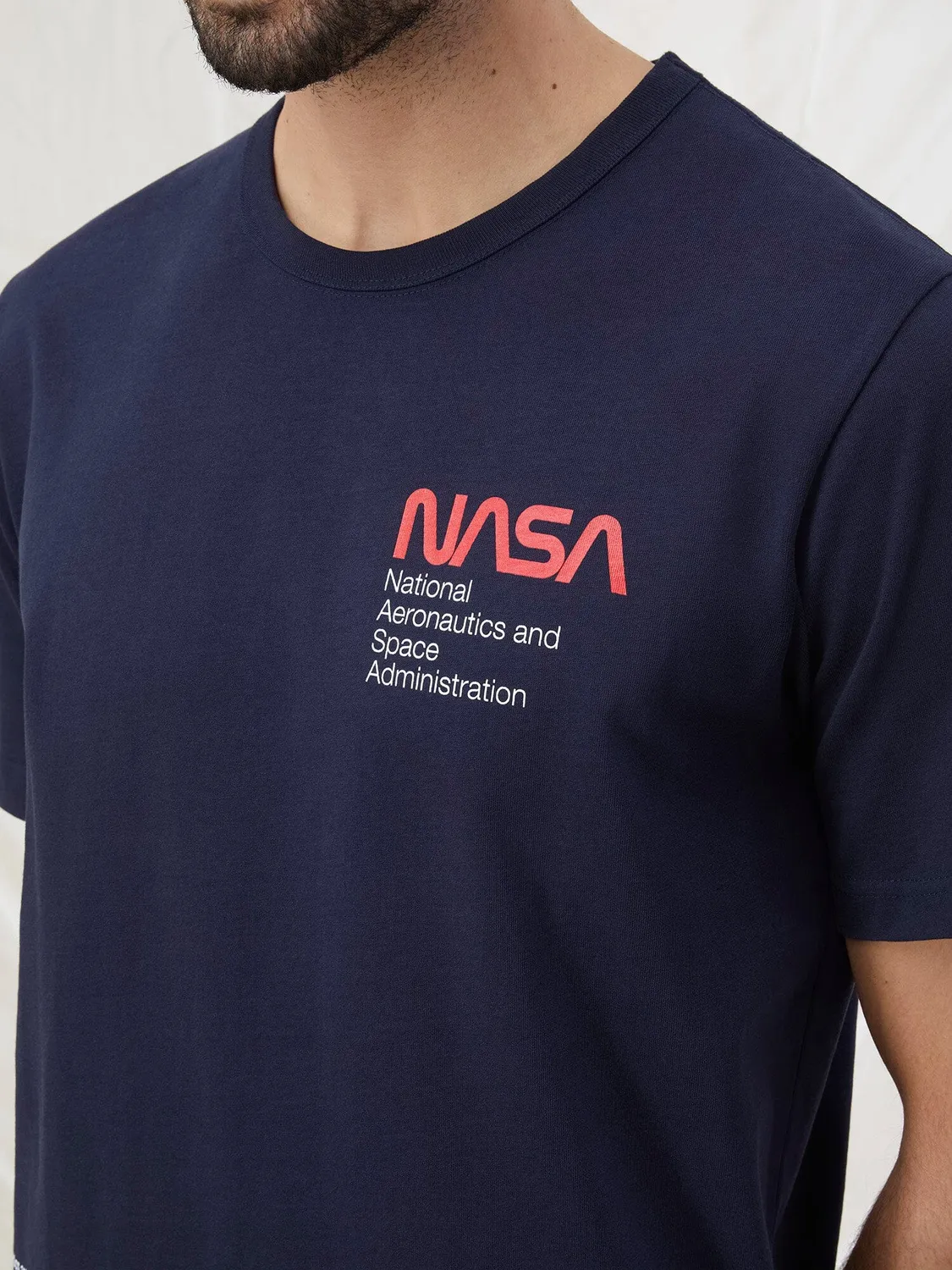 Alpha Industries NASA Worm tricou albastru graphic