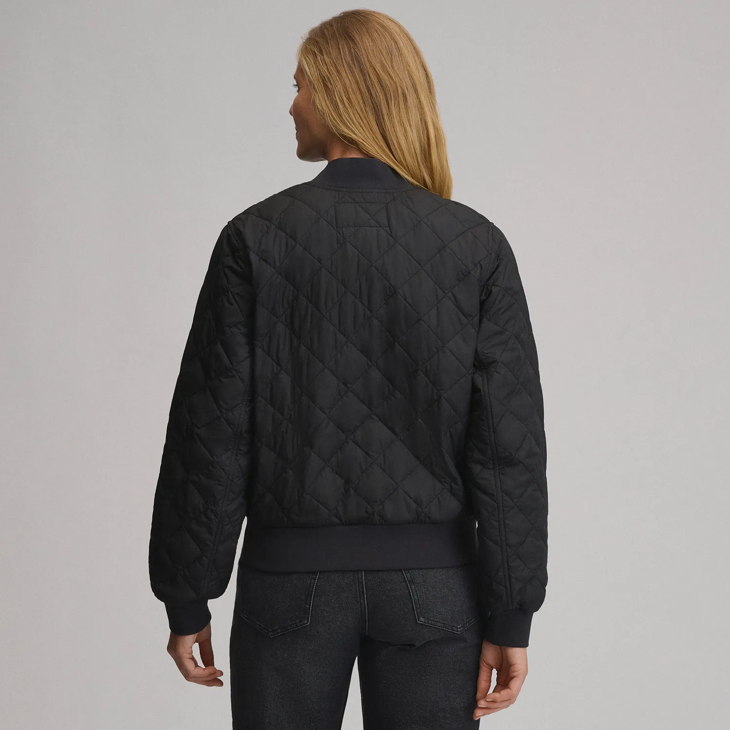Eddie Bauer Quilted Bomber geaca dama Black