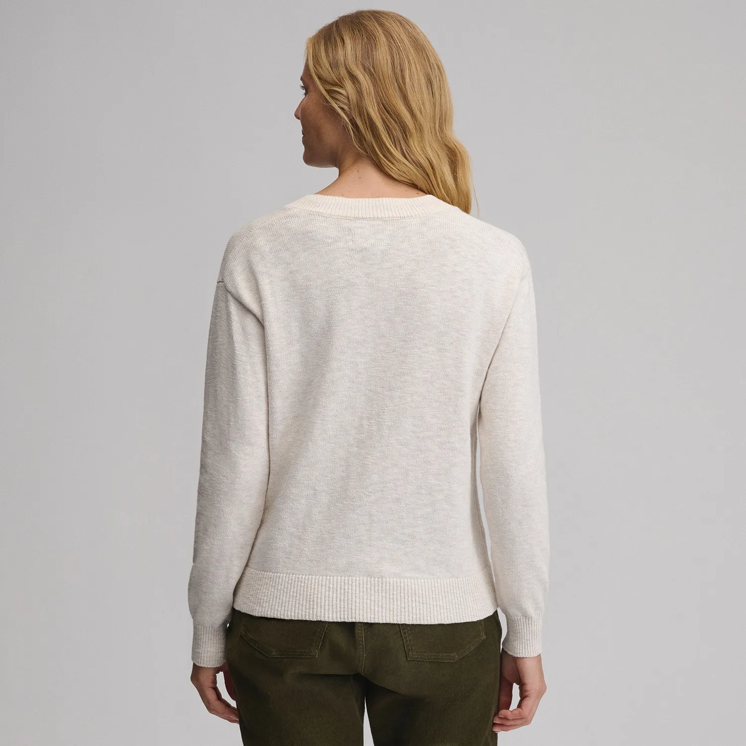 Eddie Bauer Everyday V-Neck pulover dama Dk Chambray