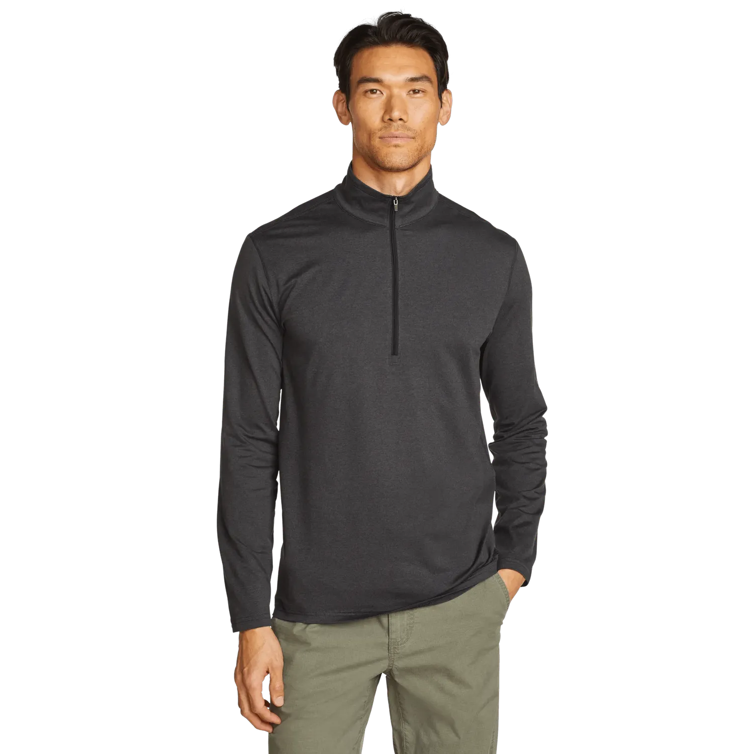 Eddie Bauer Mountain Trek 1/2-Zip bluză gri stretch