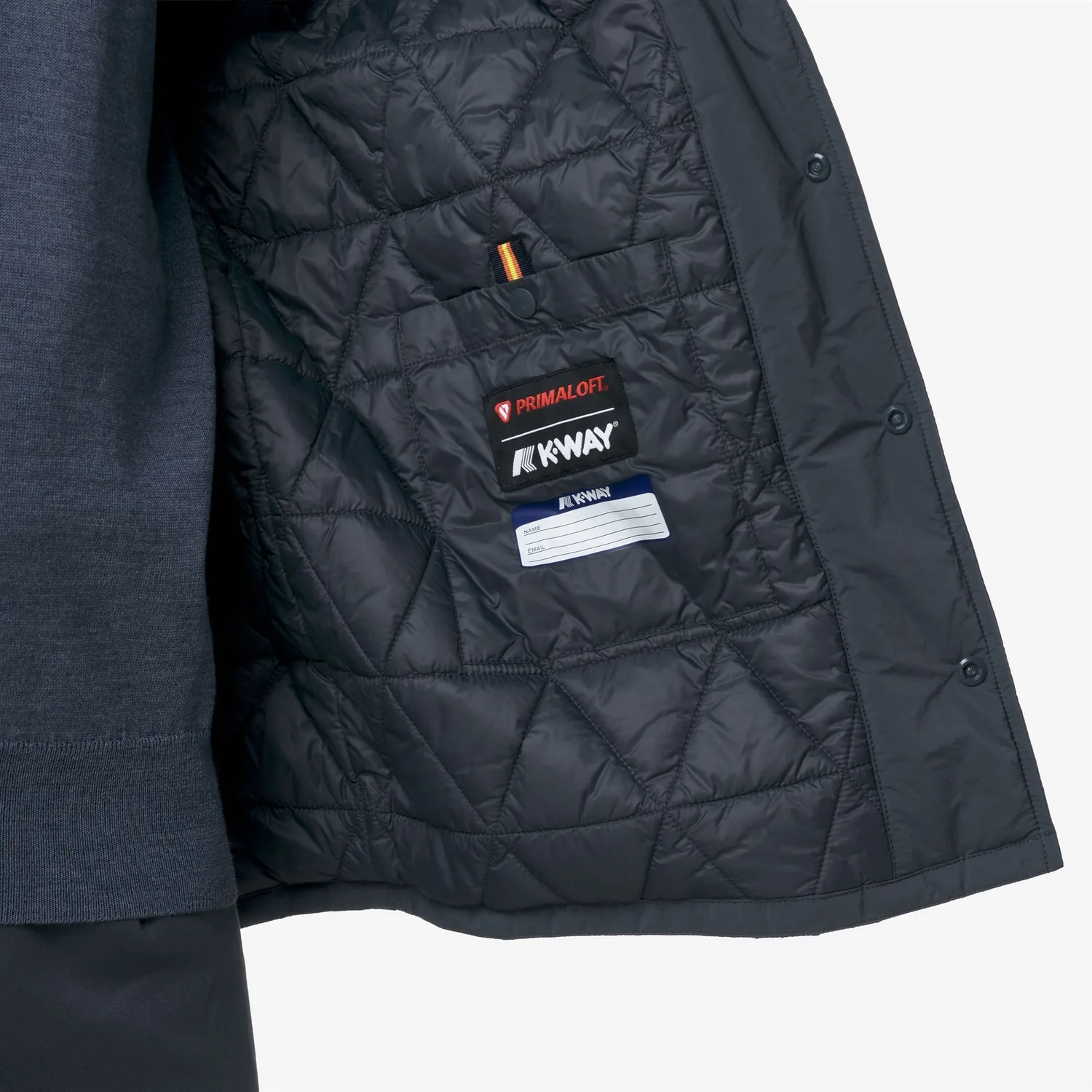 K-Way Umbert Plain Warm palton barbati albastru calduros