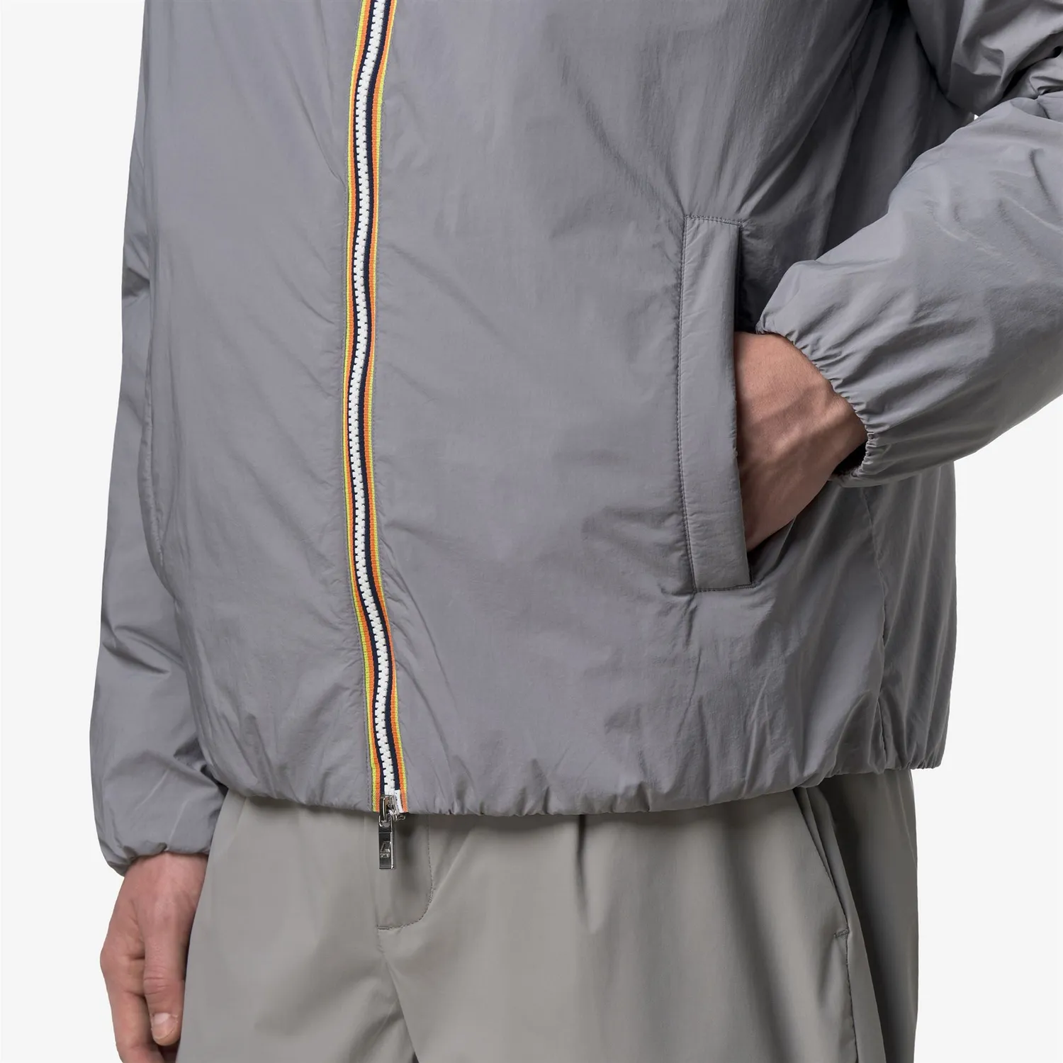 K-Way Jack Plain Warm K2136DW geaca Grey Frost calduroasa