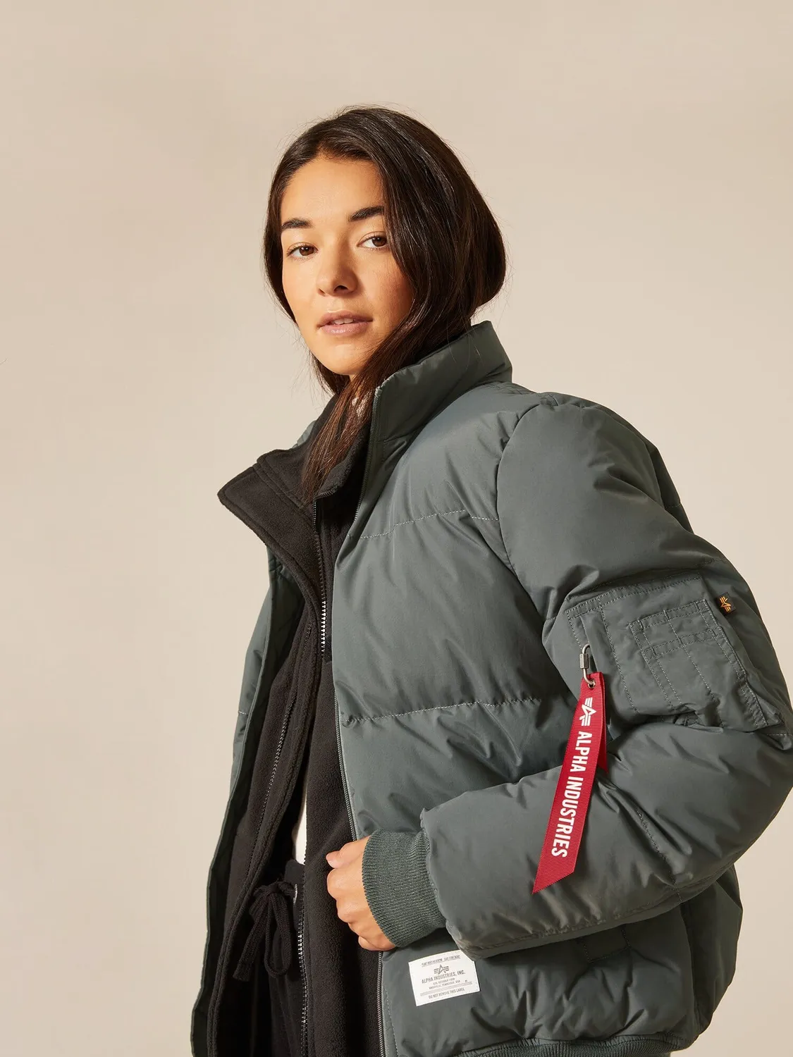 Alpha Industries MA-1 Quilted Bomber geacă gunmetal matlasată