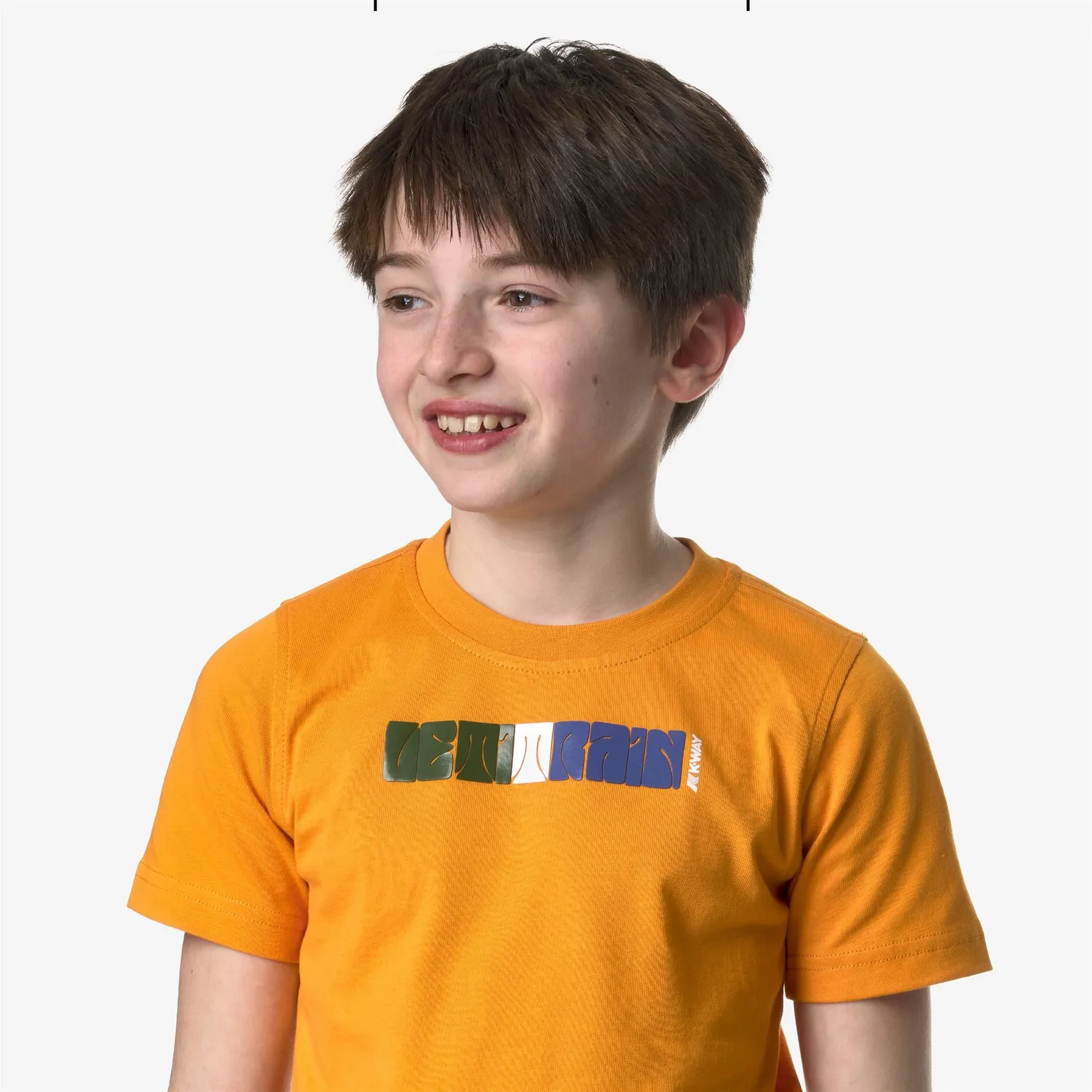 K-Way Odom 70s Tricou Copii Orange Md Bumbac