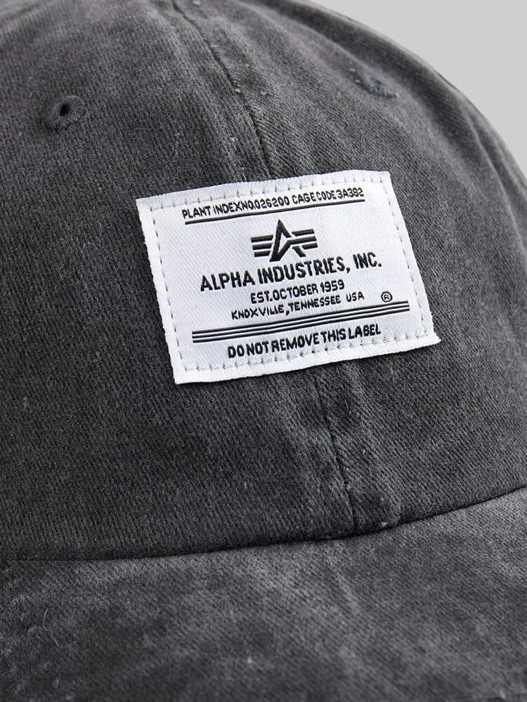 Alpha Industries Battlewash sapca neagra bumbac unisex