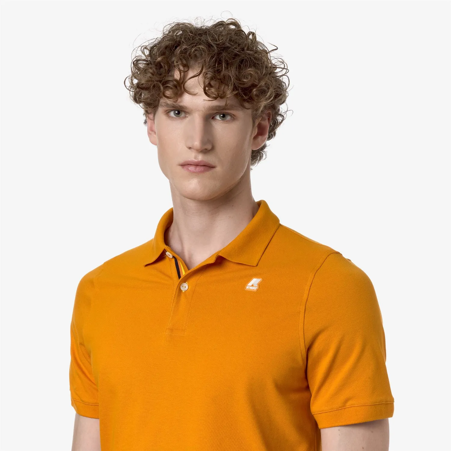 K-Way Vinnie K7121MW tricou polo portocaliu bumbac