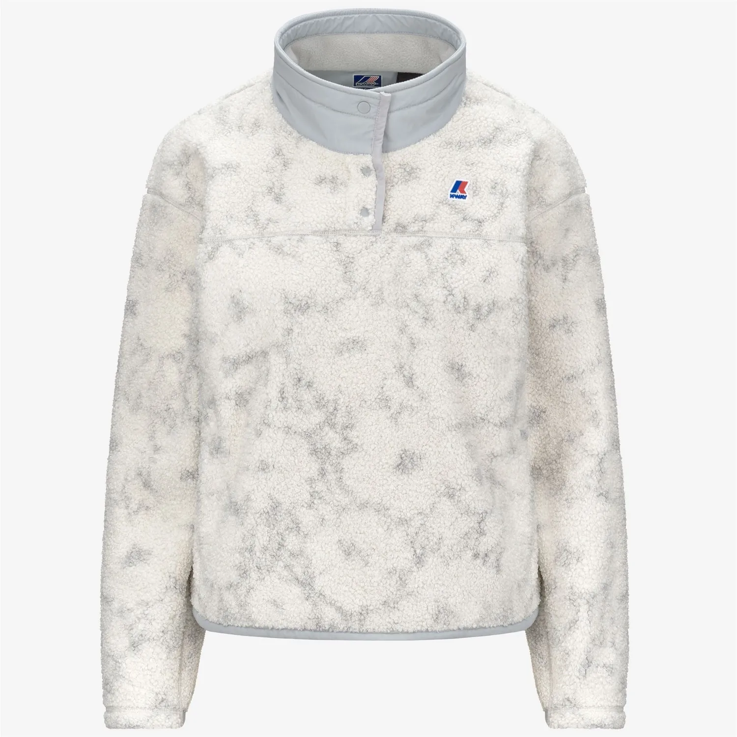 K-Way Benedicte Orsetto bluza fleece ecru cu flori