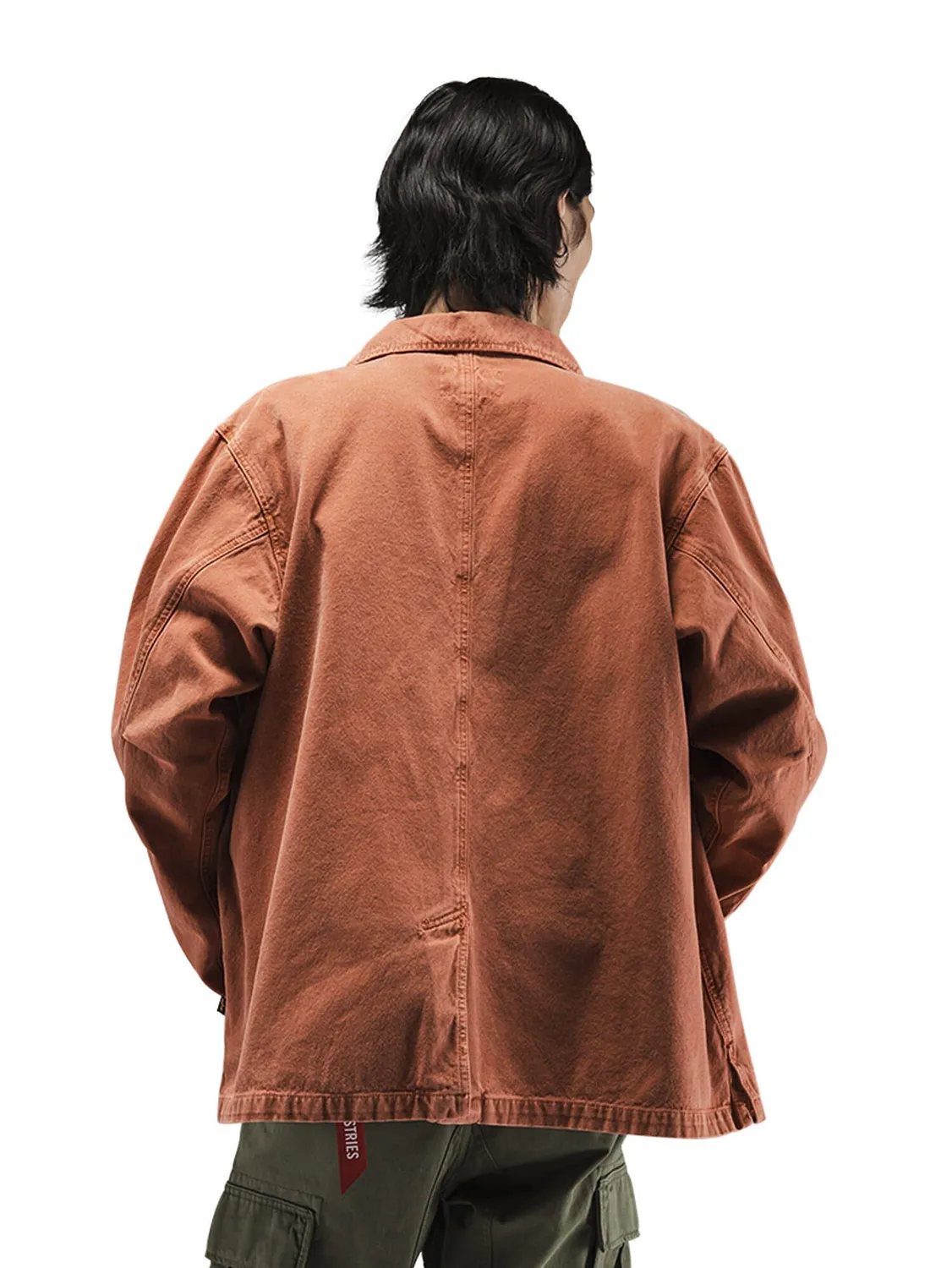 Alpha Industries Chore Coat palton Muted Saffron canvas