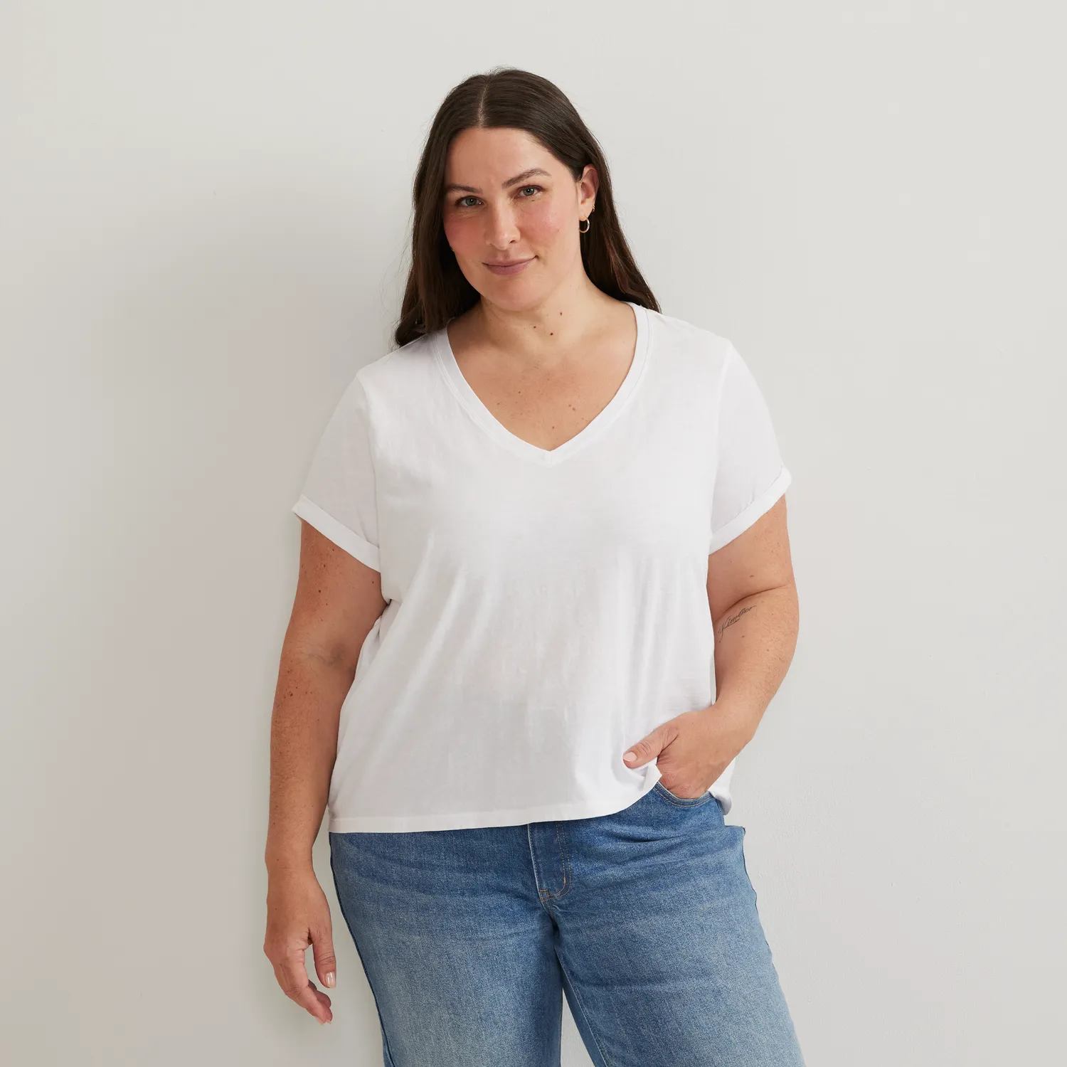 Eddie Bauer Sunwashed tricou dama decolteu V usor