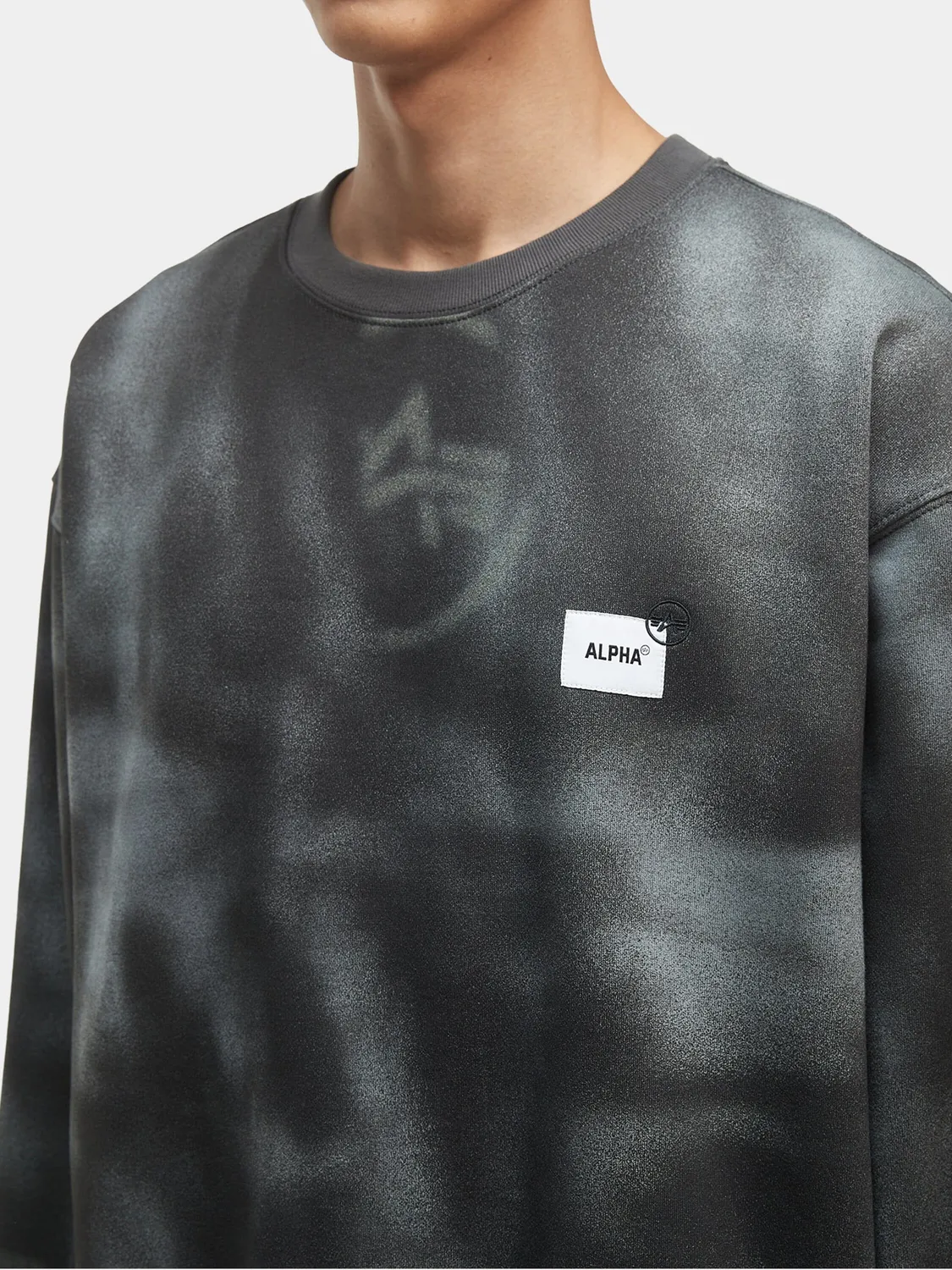 Alpha Industries UNFRM Washed bluza gri bumbac
