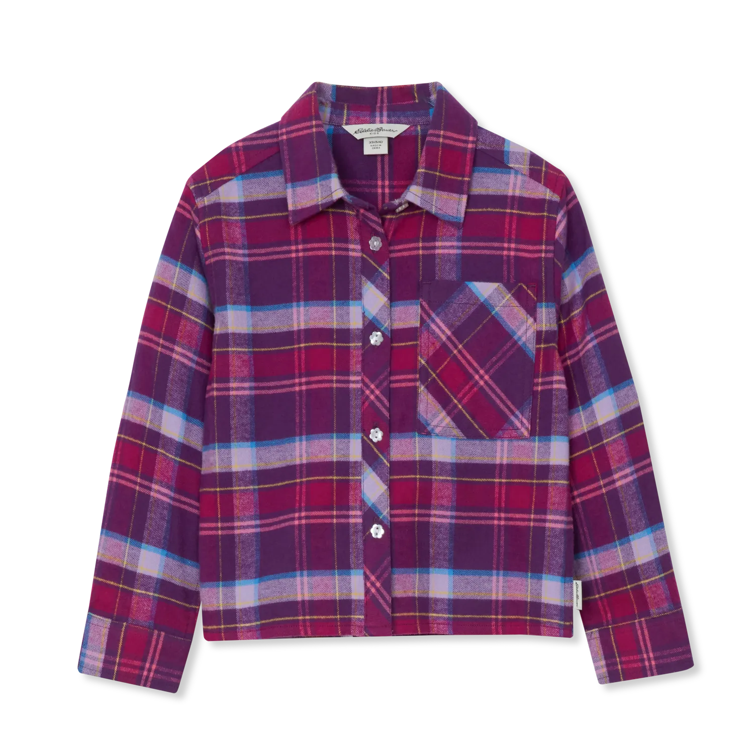 Eddie Bauer Favorite Flannel camasa fete Azalea Pink