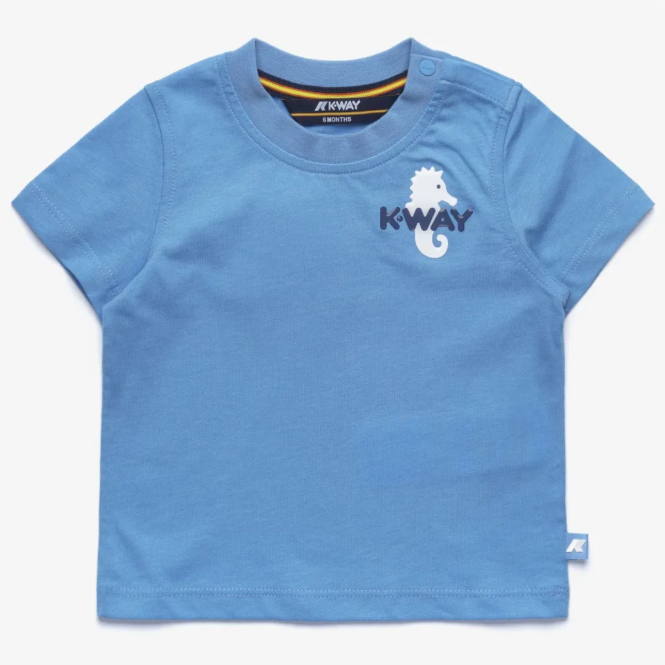 K-Way E. Pete Hippocampus tricou copii Blue Cielo bumbac