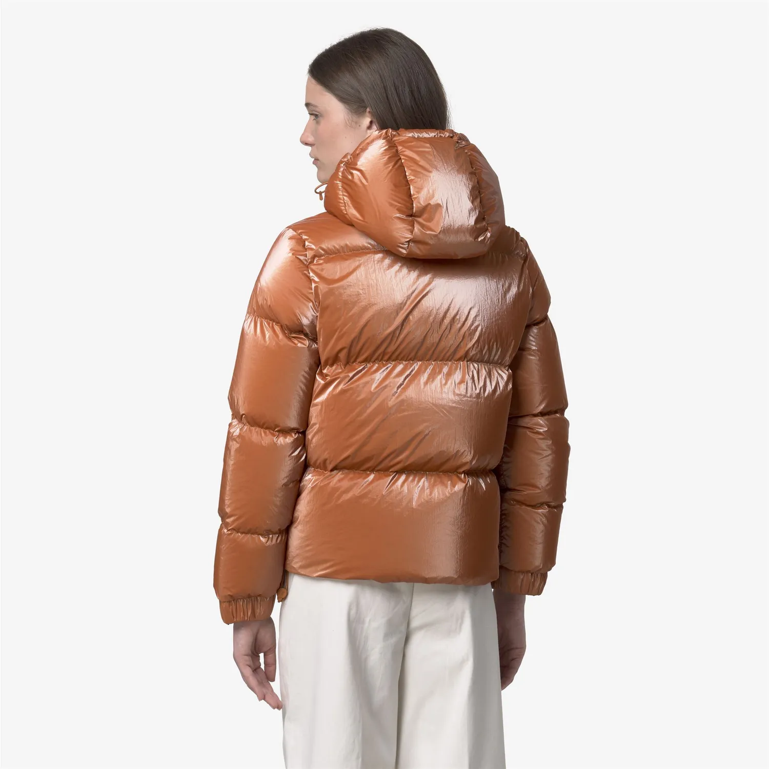K-Way Lethille Thermo Pearly geaca dama Orange puf natural