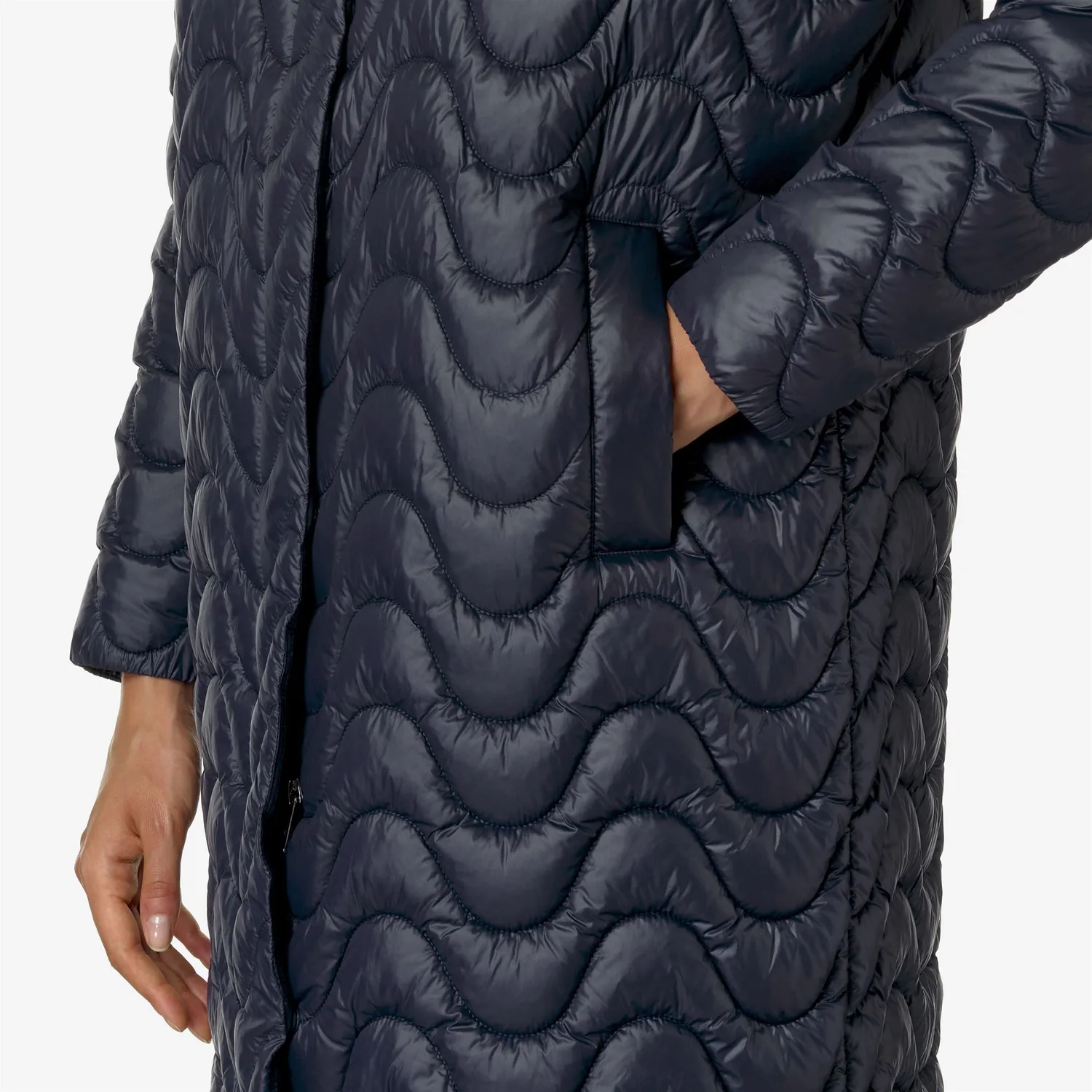 K-Way Sonja Quilted Warm palton albastru dama calduros