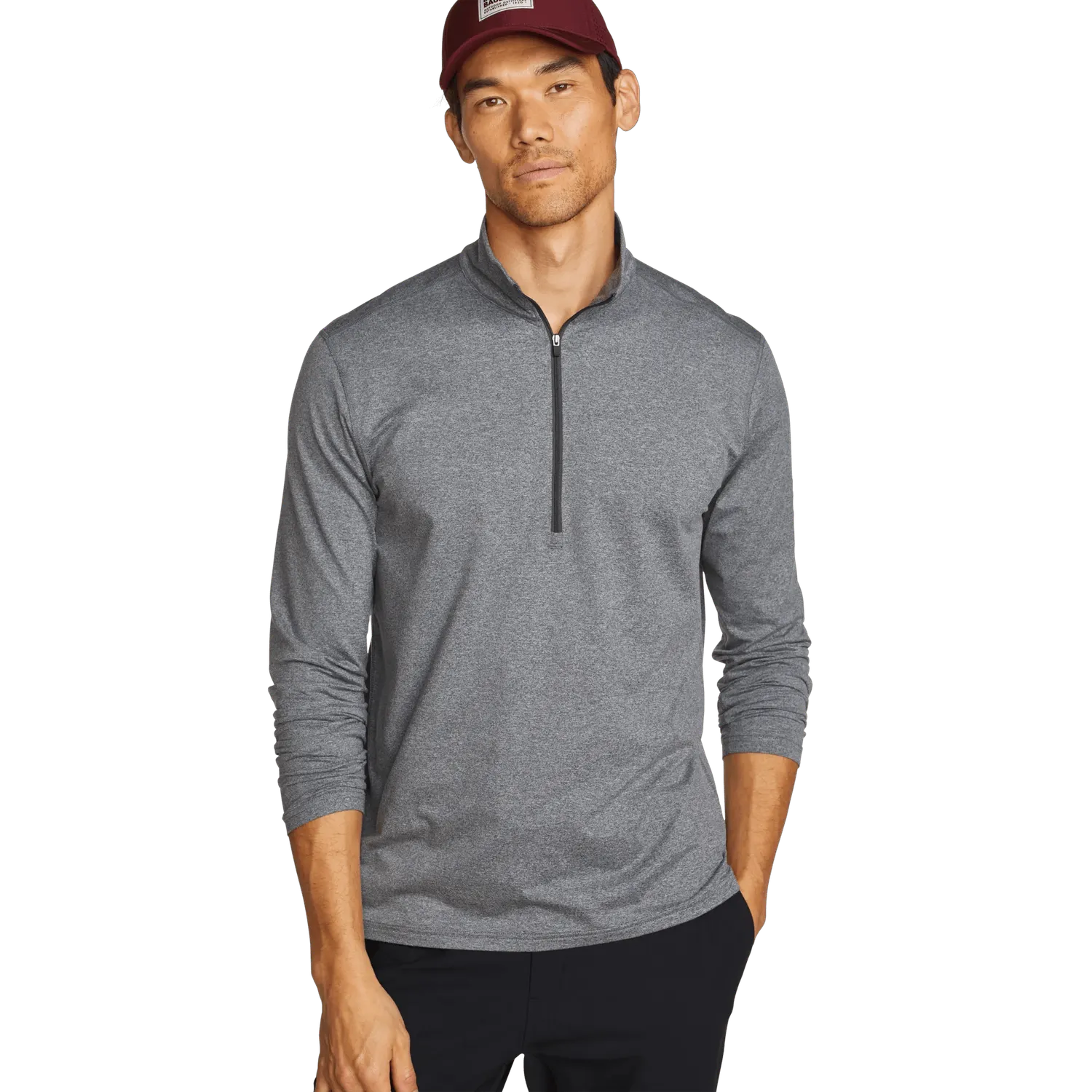 Eddie Bauer Mountain Trek 1/2-Zip bluză gri stretch