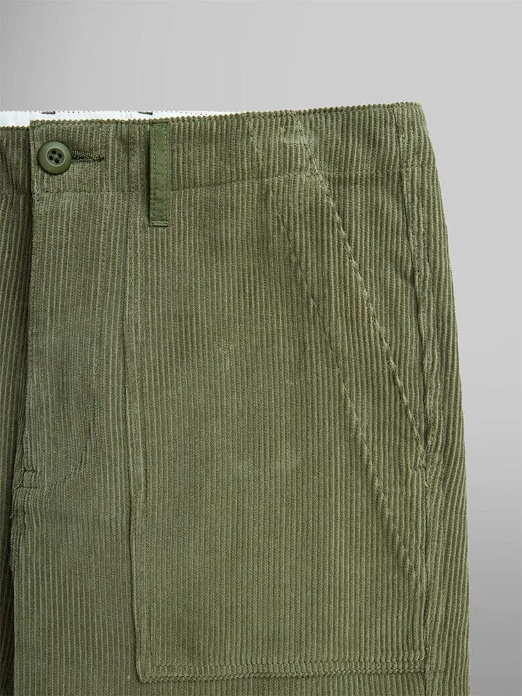 Alpha Industries Corduroy Fatigue pantaloni verzi catifea raiată