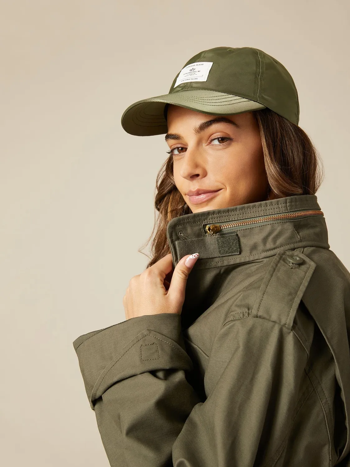 Alpha Industries M-65 geaca field olive lunga pana la coapsa