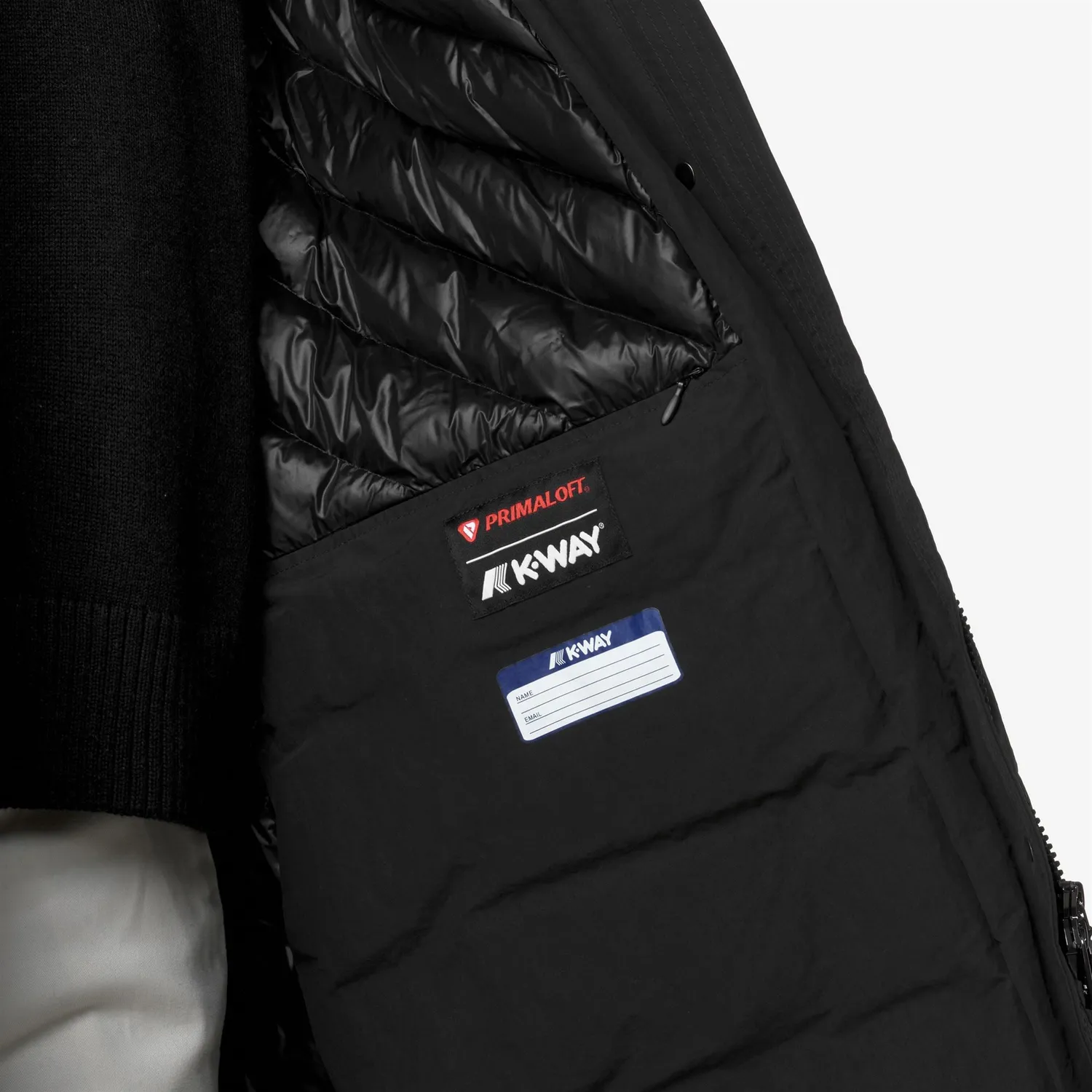 K-Way Kalisha K41462W palton lung negru PrimaLoft