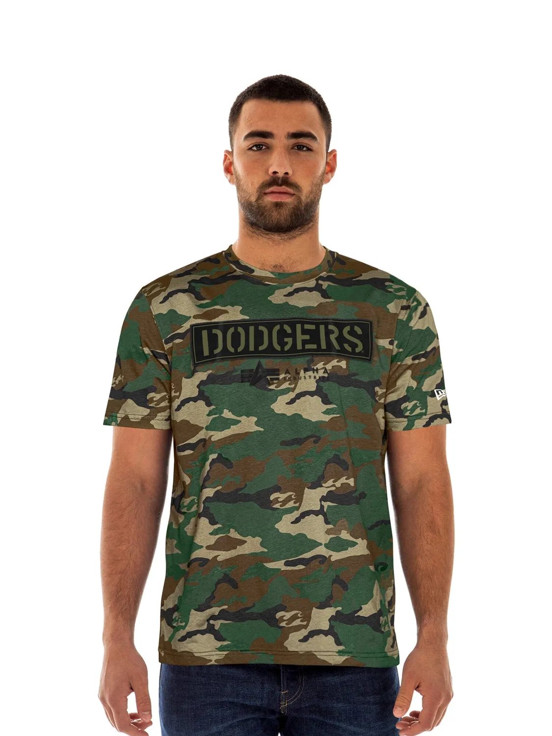 Alpha Industries Dodgers New Era tricou camuflaj bumbac