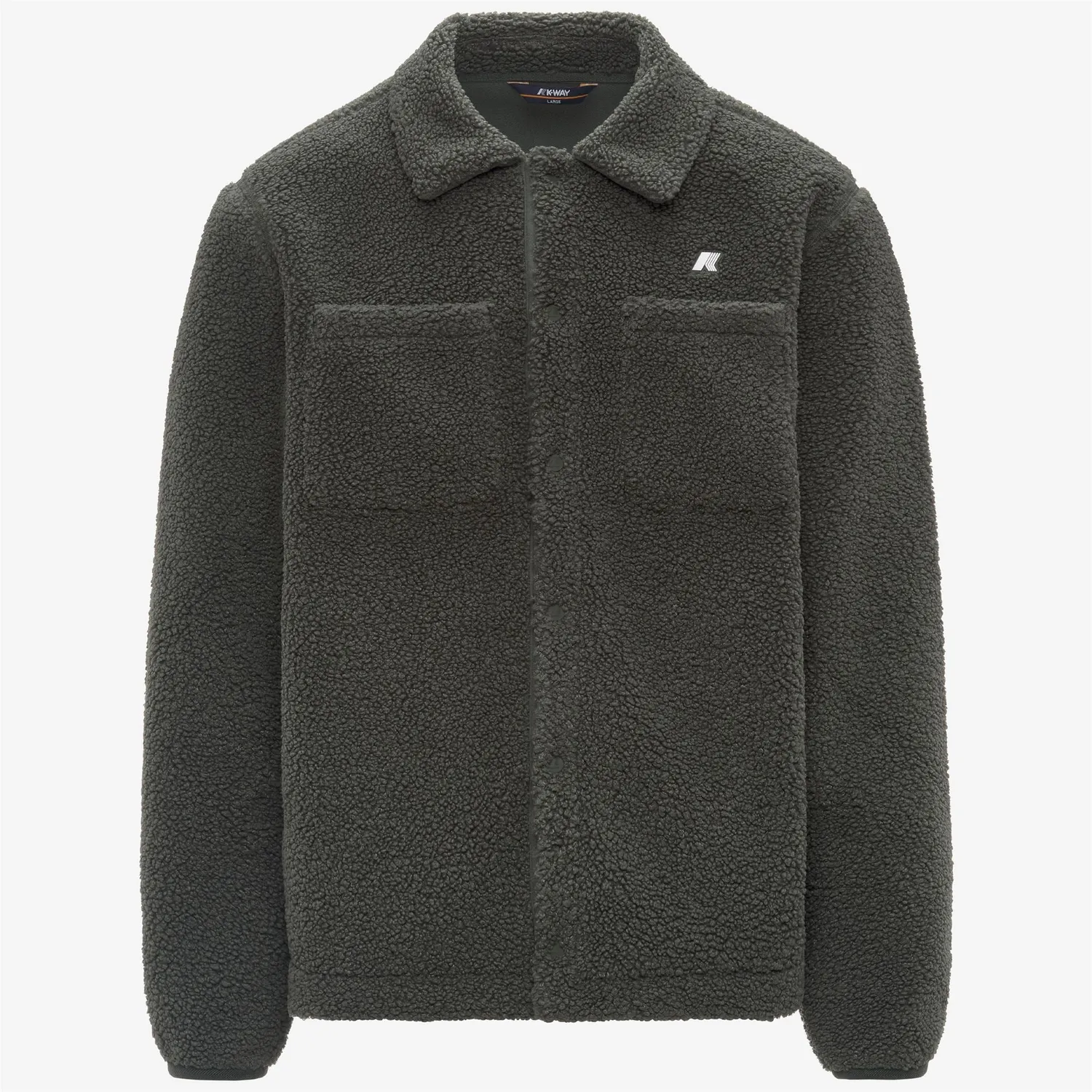 K-Way Cameron Sherpa Polar geacă fleece verde-negru căldură medie