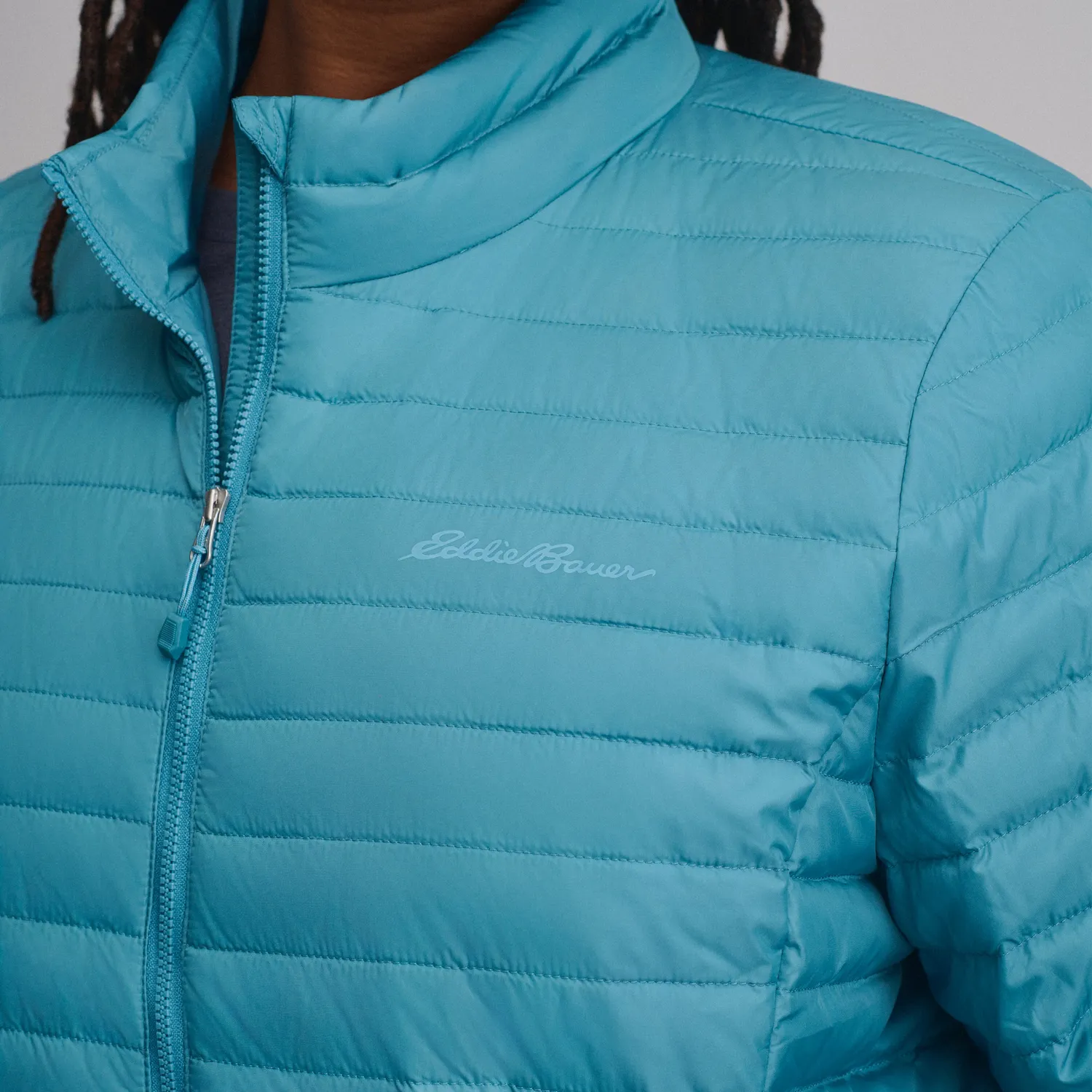 Eddie Bauer Microlight Down geacă puf damă neagră ușoară