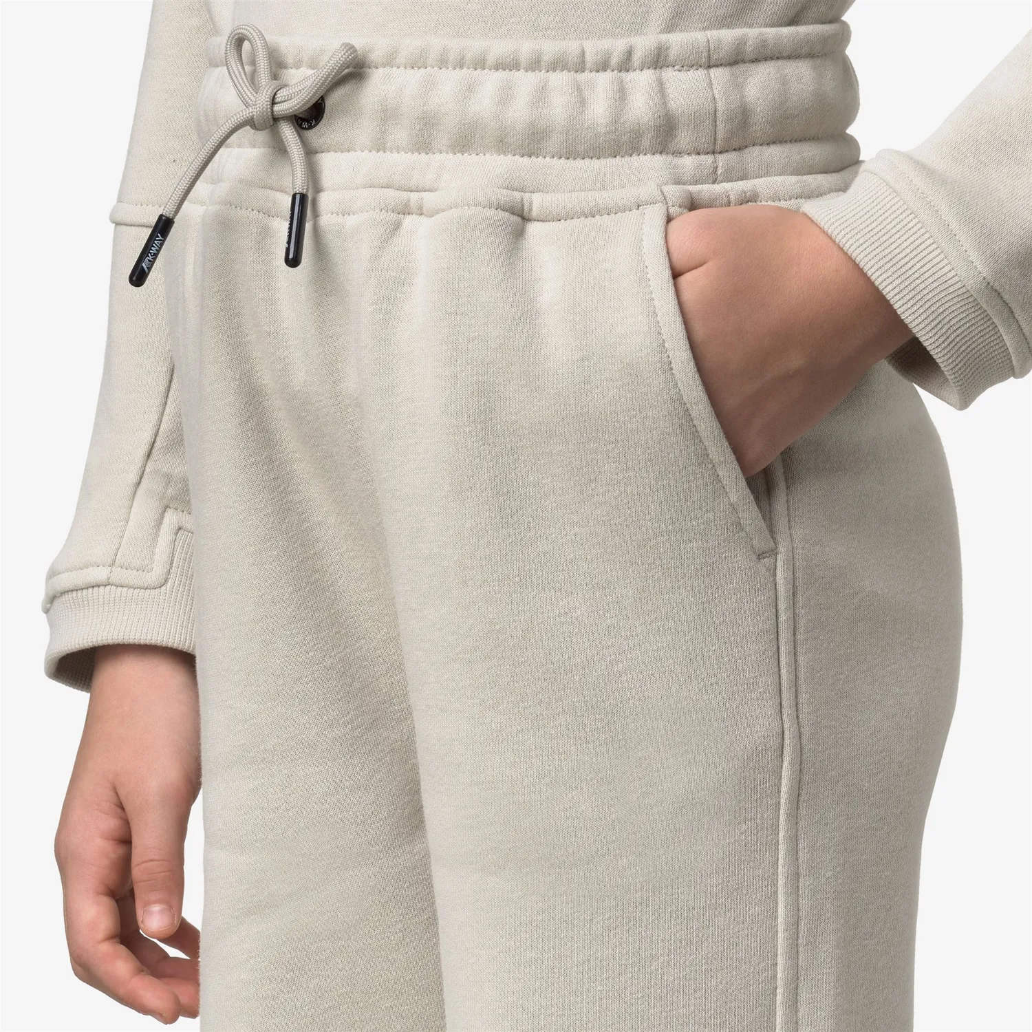 K-Way Loyre pantaloni sport fete bej fleece ușori