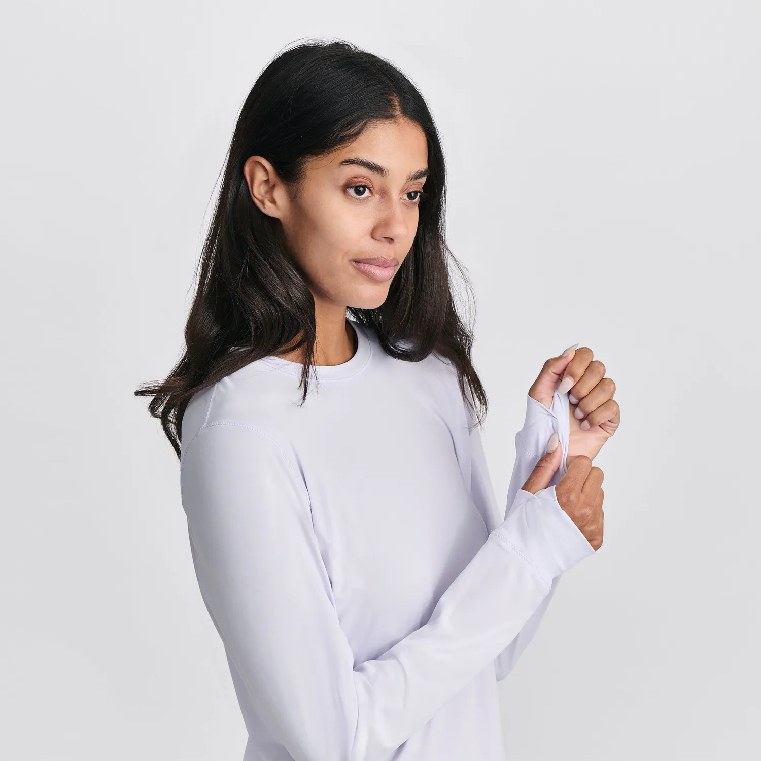 Eddie Bauer Solarfoil Pullover Print bluza alba protectie UV
