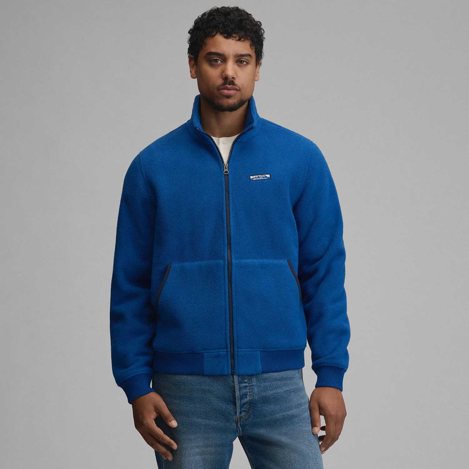 Eddie Bauer Authentic Outdoor hanorac fleece gri fermoar
