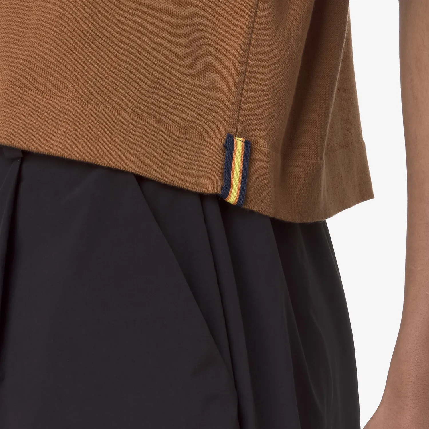 K-Way Carry bluza polo maro bran bumbac egiptean