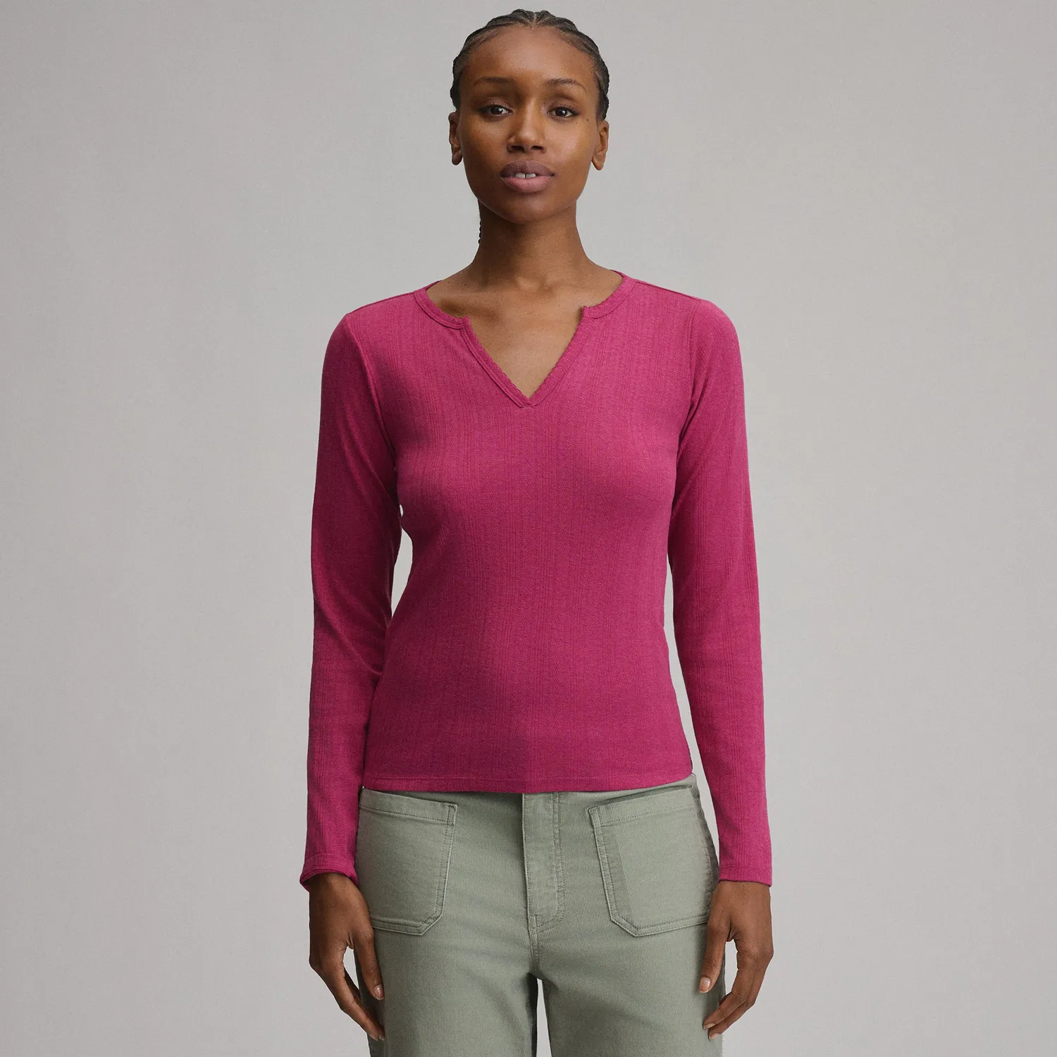 Eddie Bauer Pointelle bluza albastra dama M