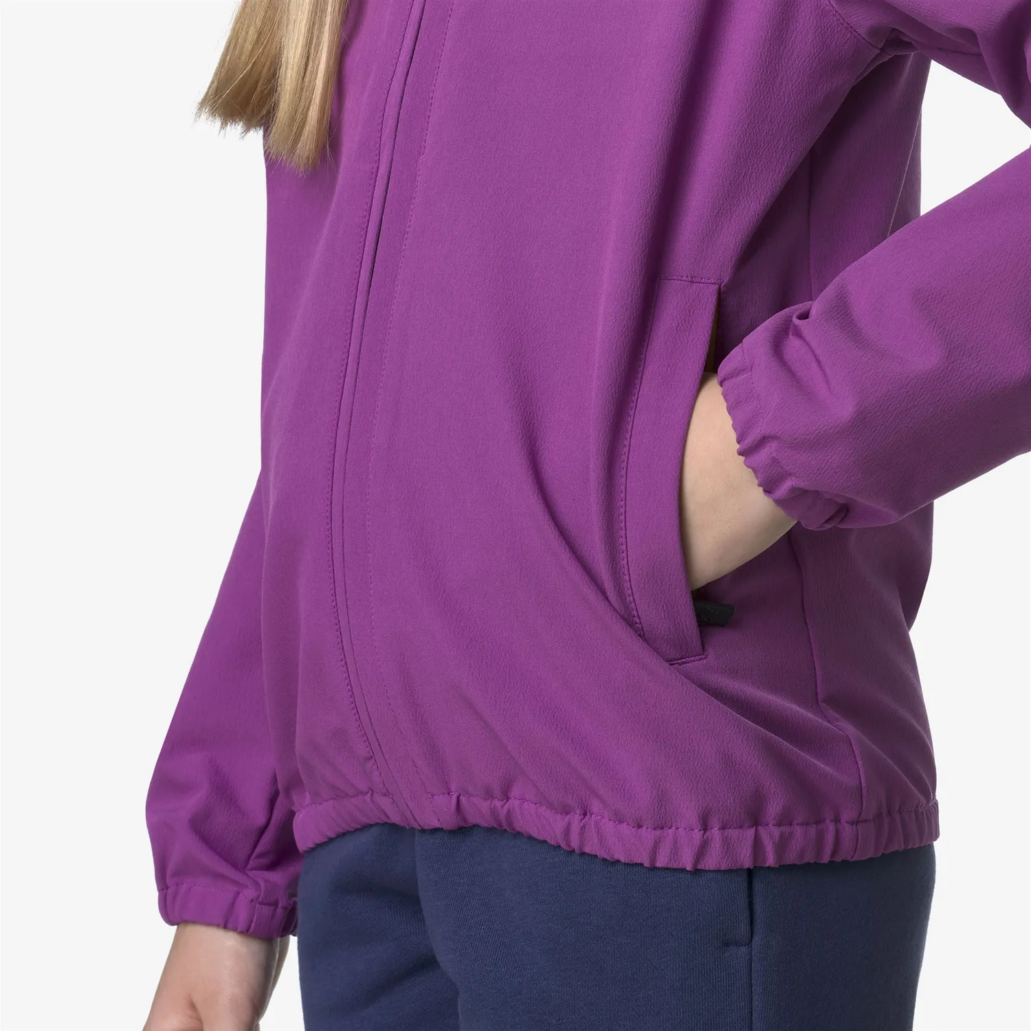 K-Way Le Vrai Gareth hanorac fleece violet cu gluga