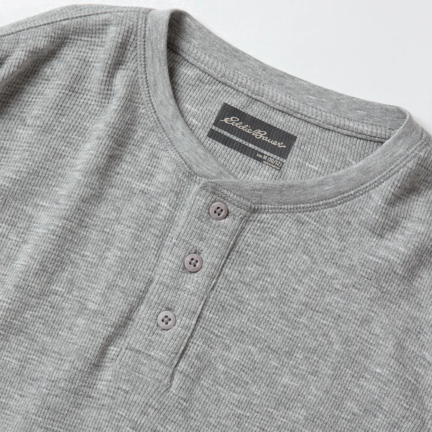 Eddie Bauer Eddies Favorite Thermal Henley bluza Grey Heather bumbac