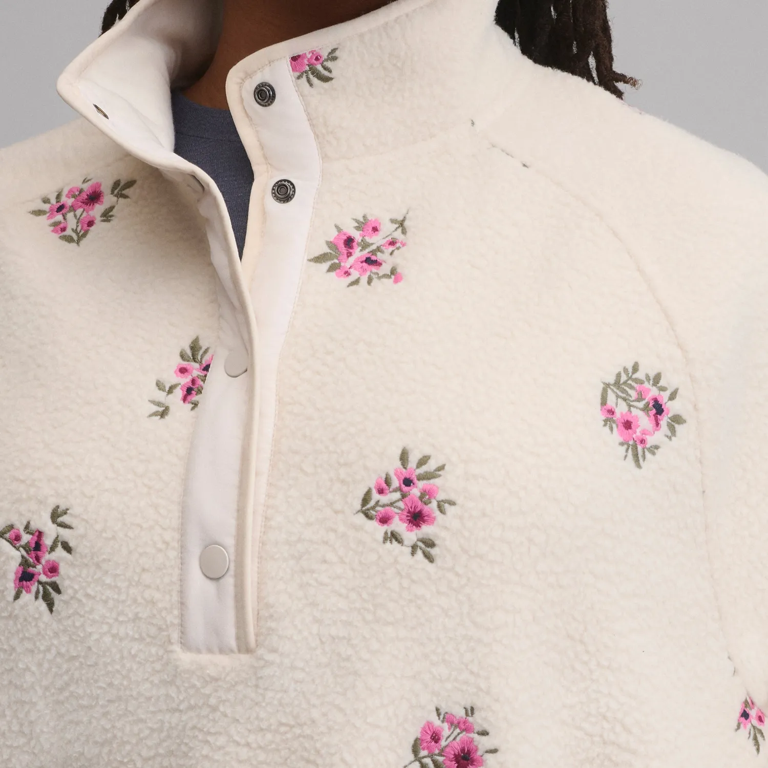 Eddie Bauer Plush Fleece bluză damă Limestone călduroasă