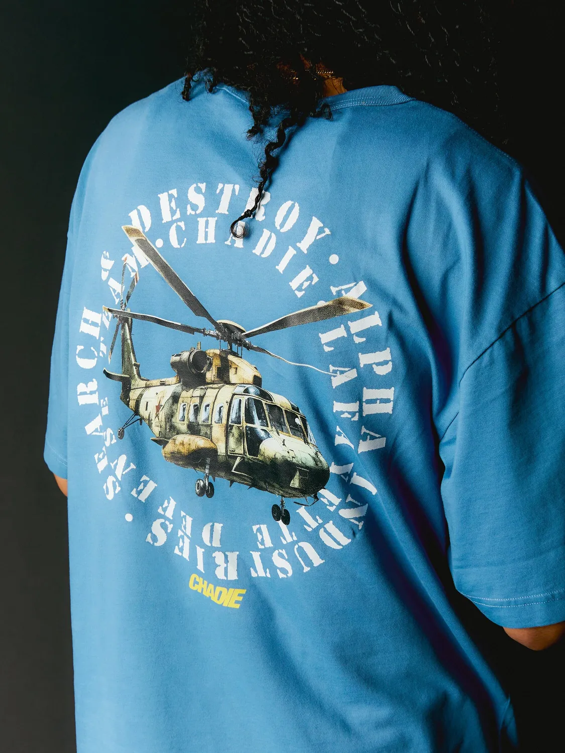 Alpha Industries Chadie Chopper tricou albastru bumbac