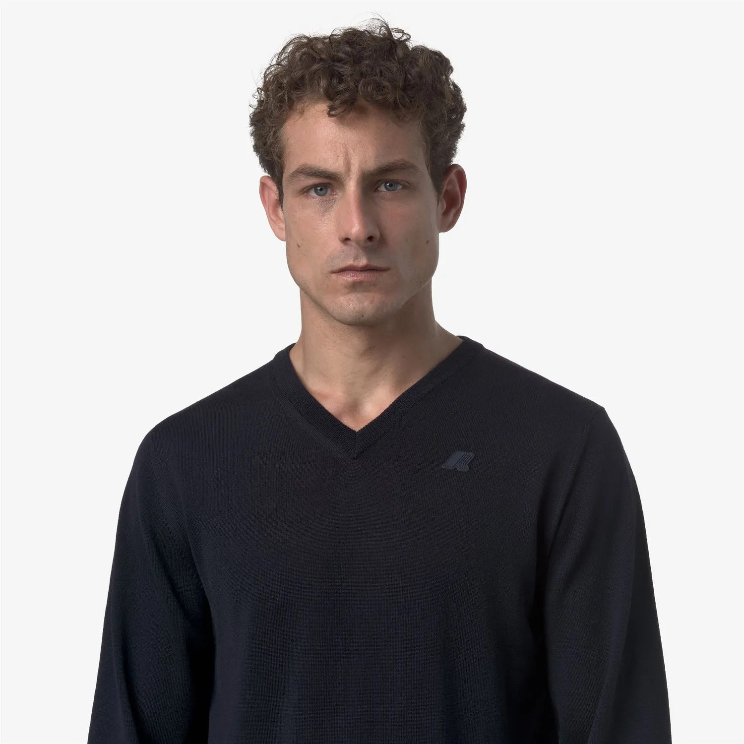 K-Way Antoine Merino pulover barbati Blue Depth lana