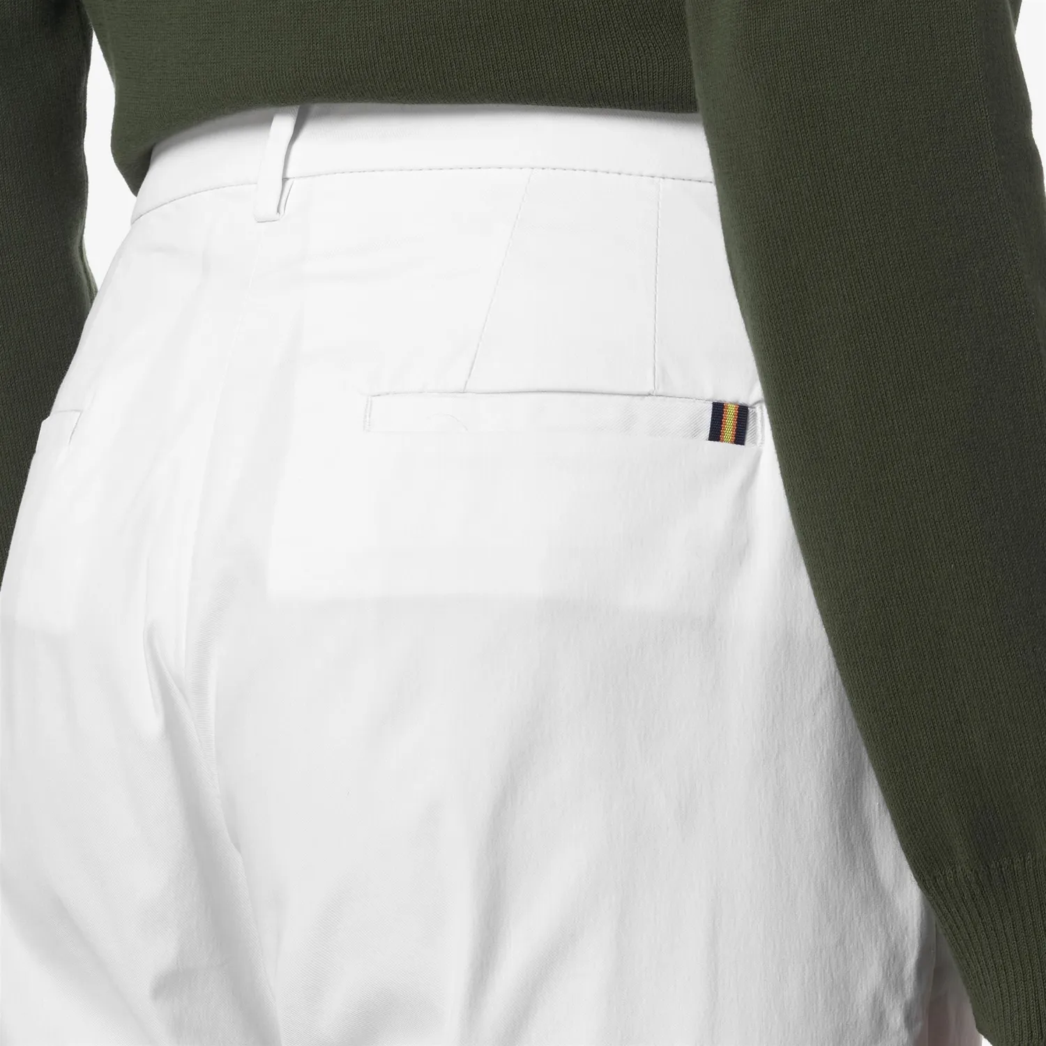 K-Way Eyre pantaloni chino White stretch