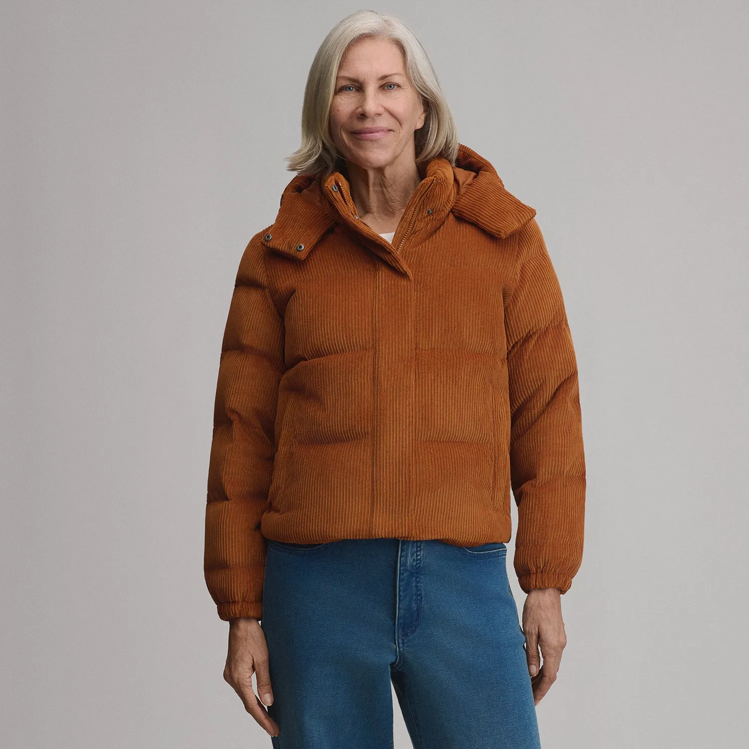 Eddie Bauer Plush Puff geaca puf neagra catifea