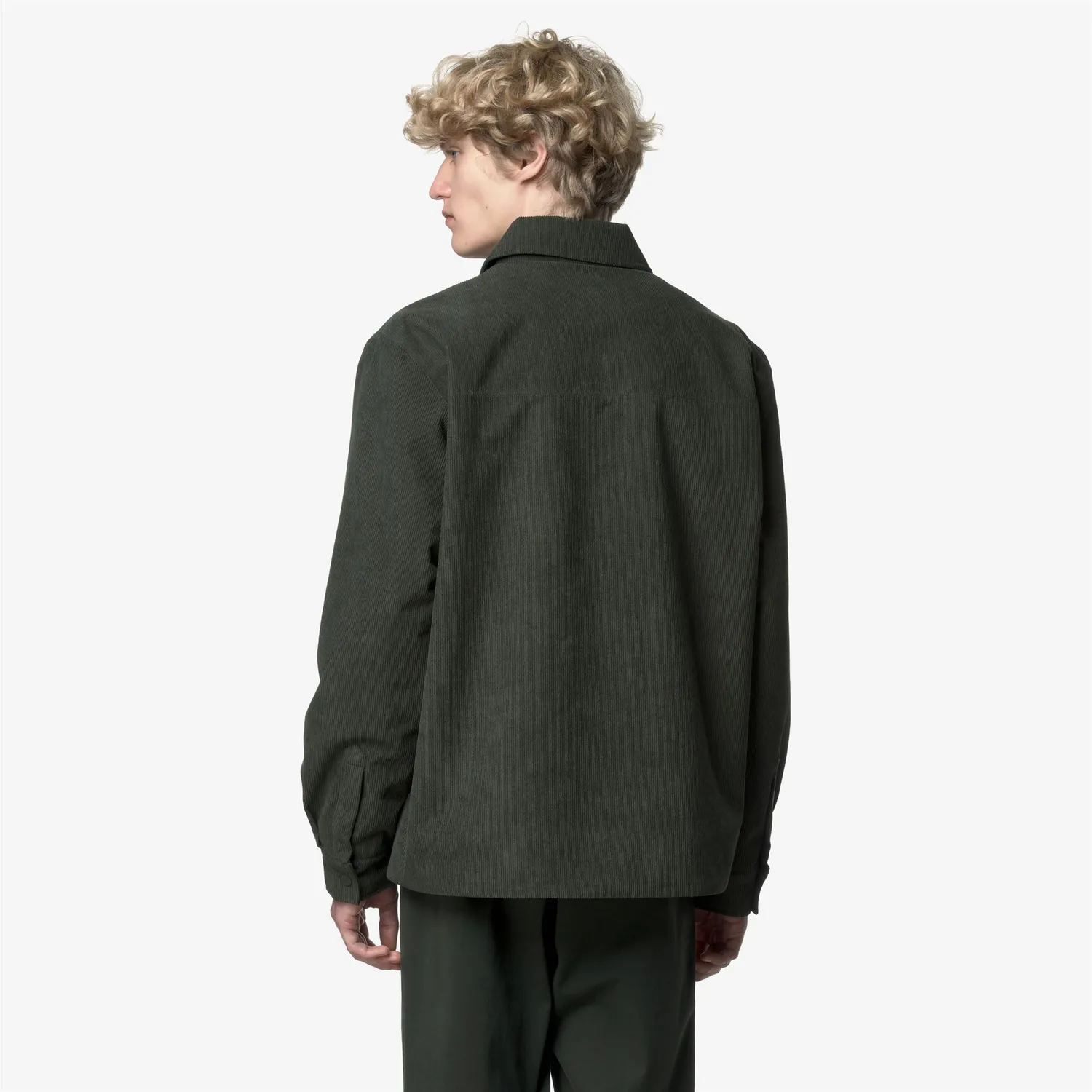 K-Way Shary Corduroy geaca barbati verde calduroasa