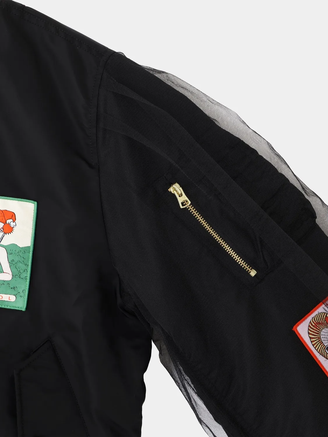 Alpha Industries Kidill Babyart MA-1 geacă bomber neagră brodată