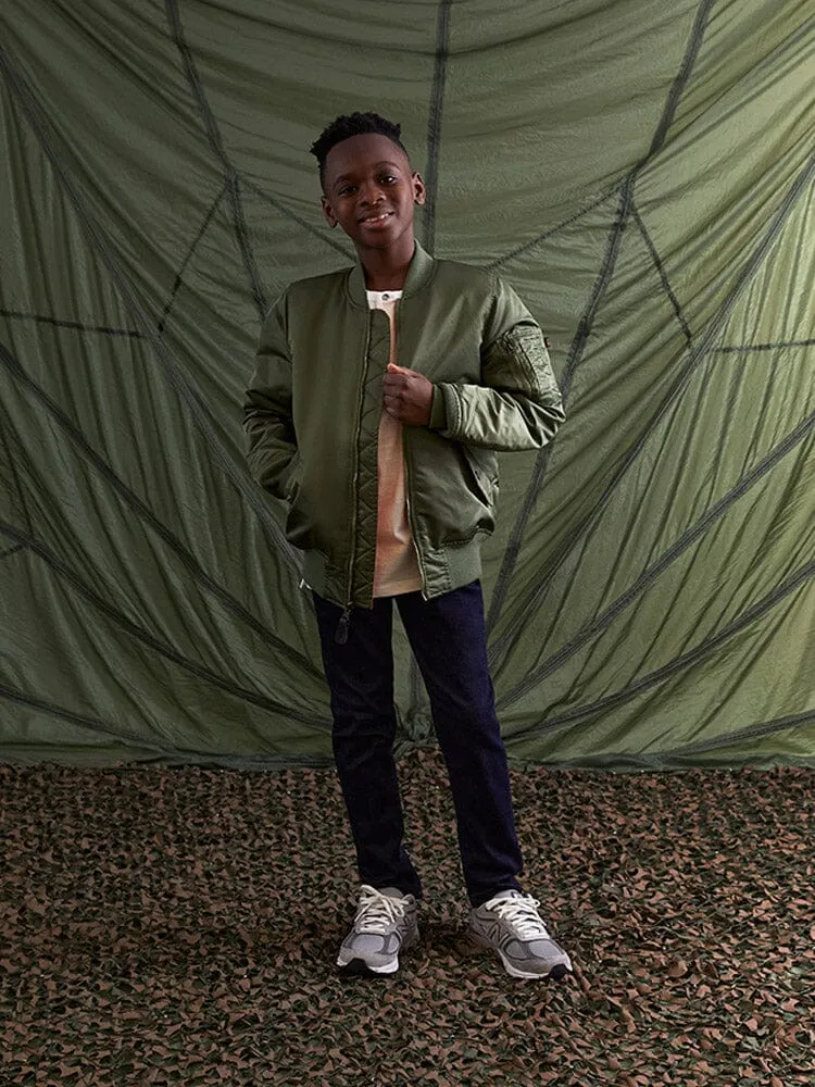 Alpha Industries Youth MA-1 geacă bomber Sage Green reversibilă