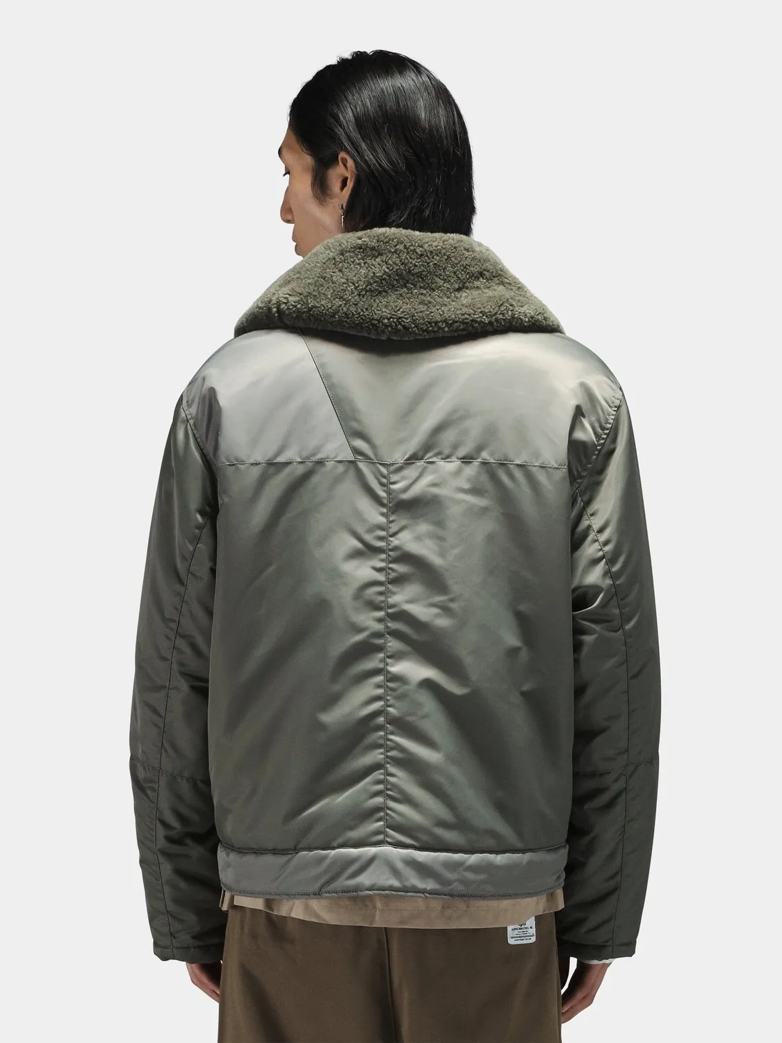 Alpha Industries Nylon Aviator geaca gri calduroasa