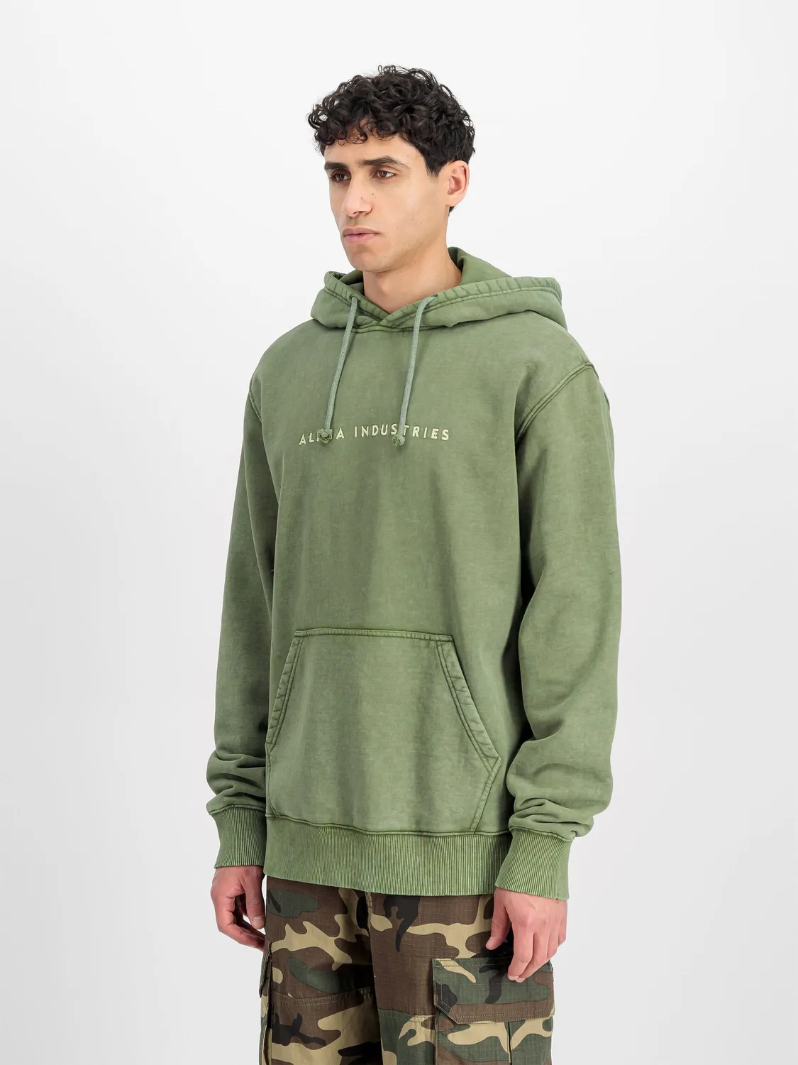 Alpha Industries Acid Logo hanorac negru fleece gros 450g