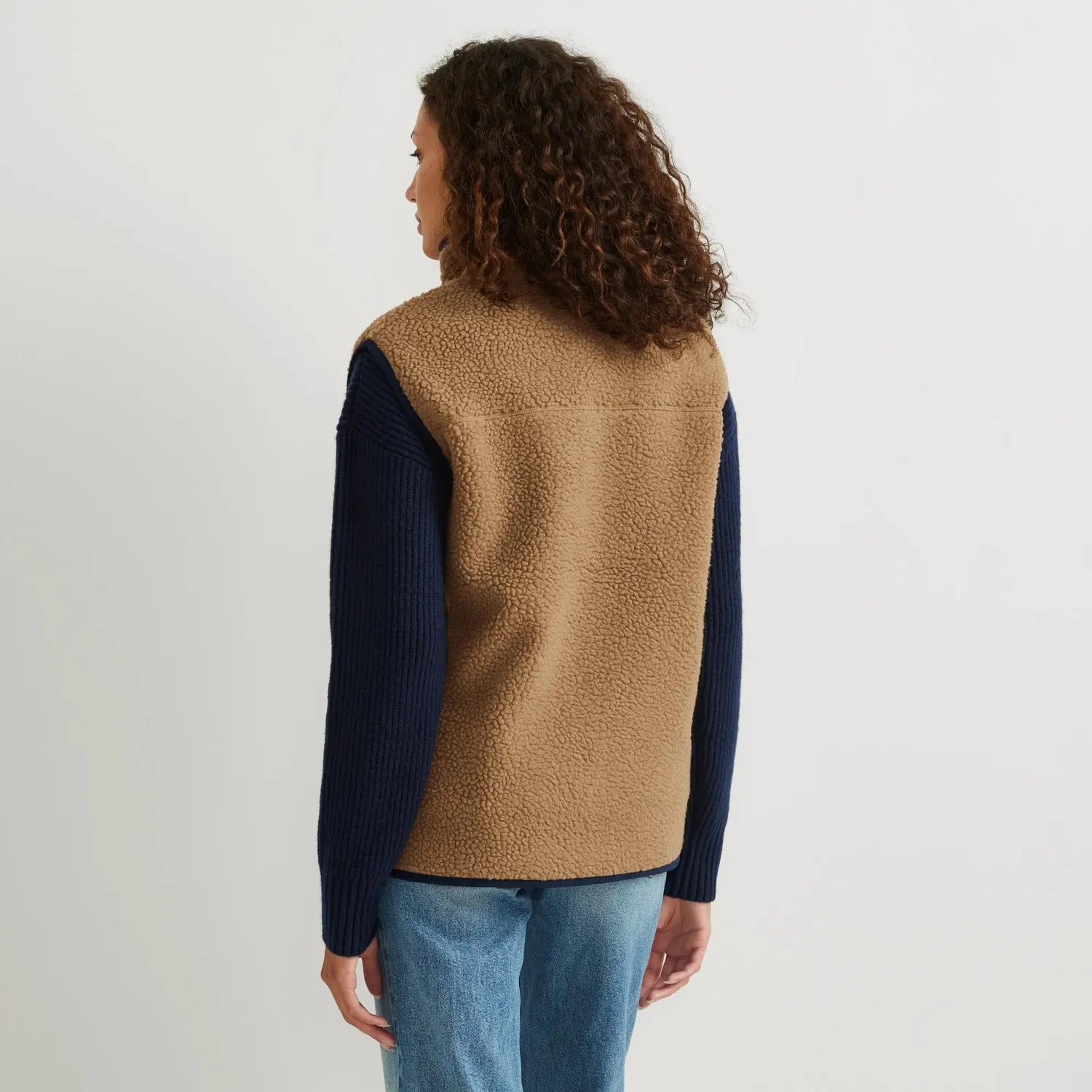 Eddie Bauer Chilali vesta crem dama din fleece gros