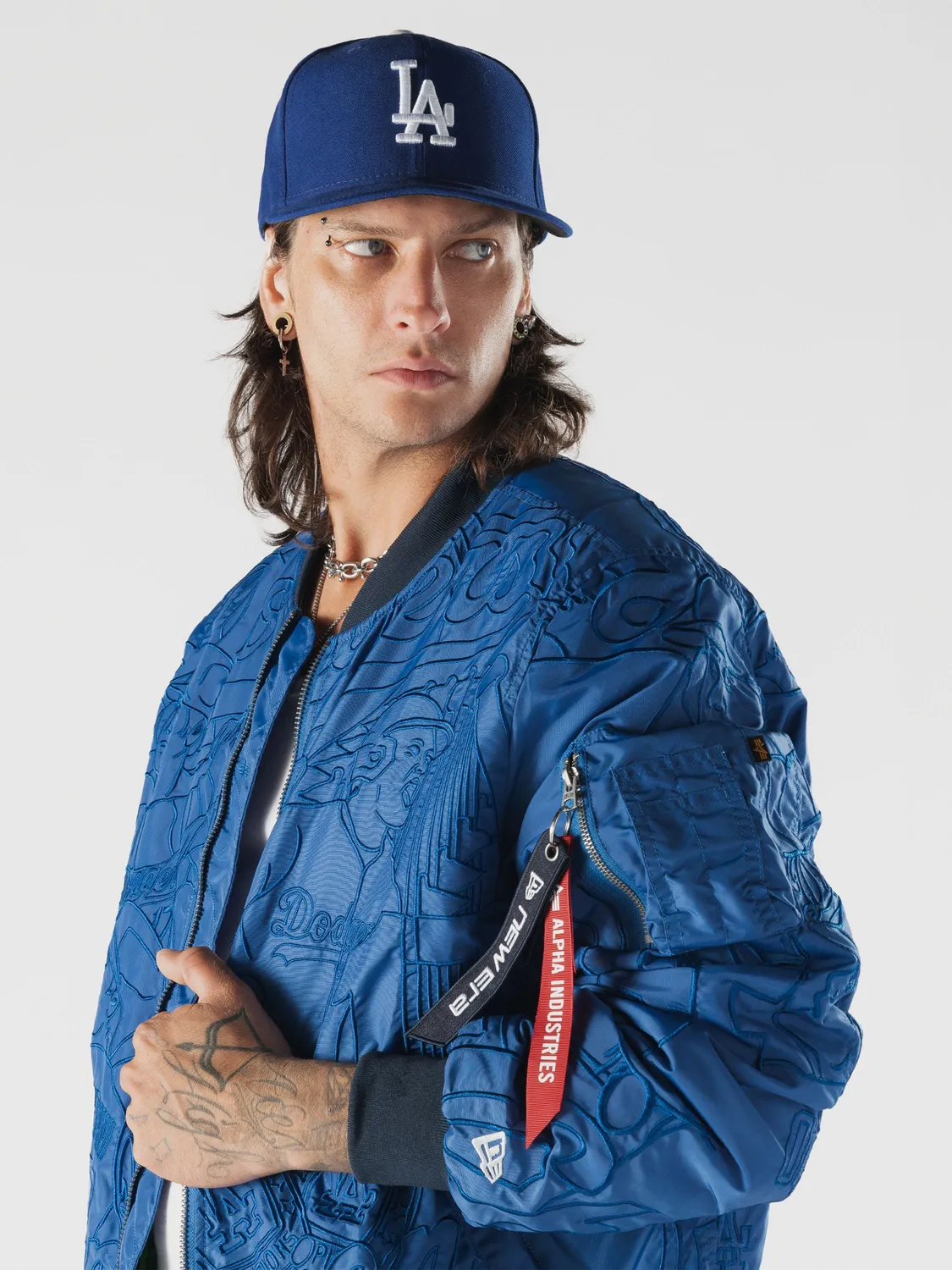 Alpha Industries Dodgers L-2B bomber albastru reversibil