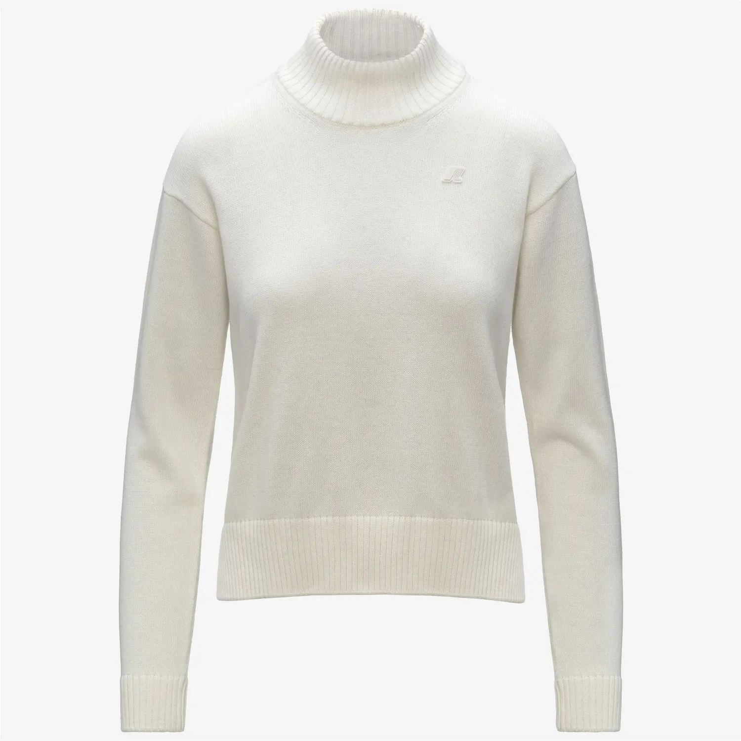 K-Way Agata Cotton Cashmere pulover damă alb cu cașmir