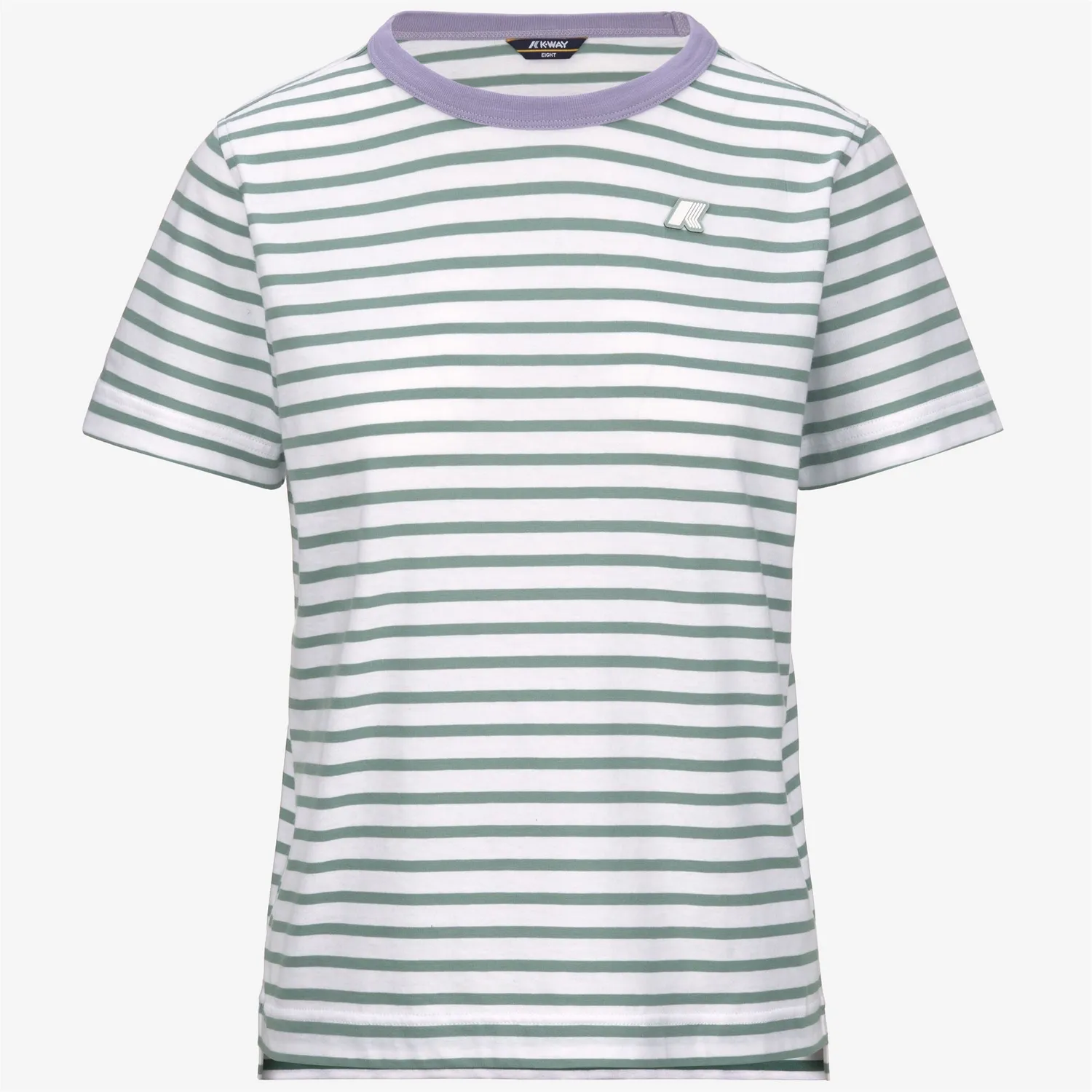 K-Way Emeli Stripes tricou dama alb dungi