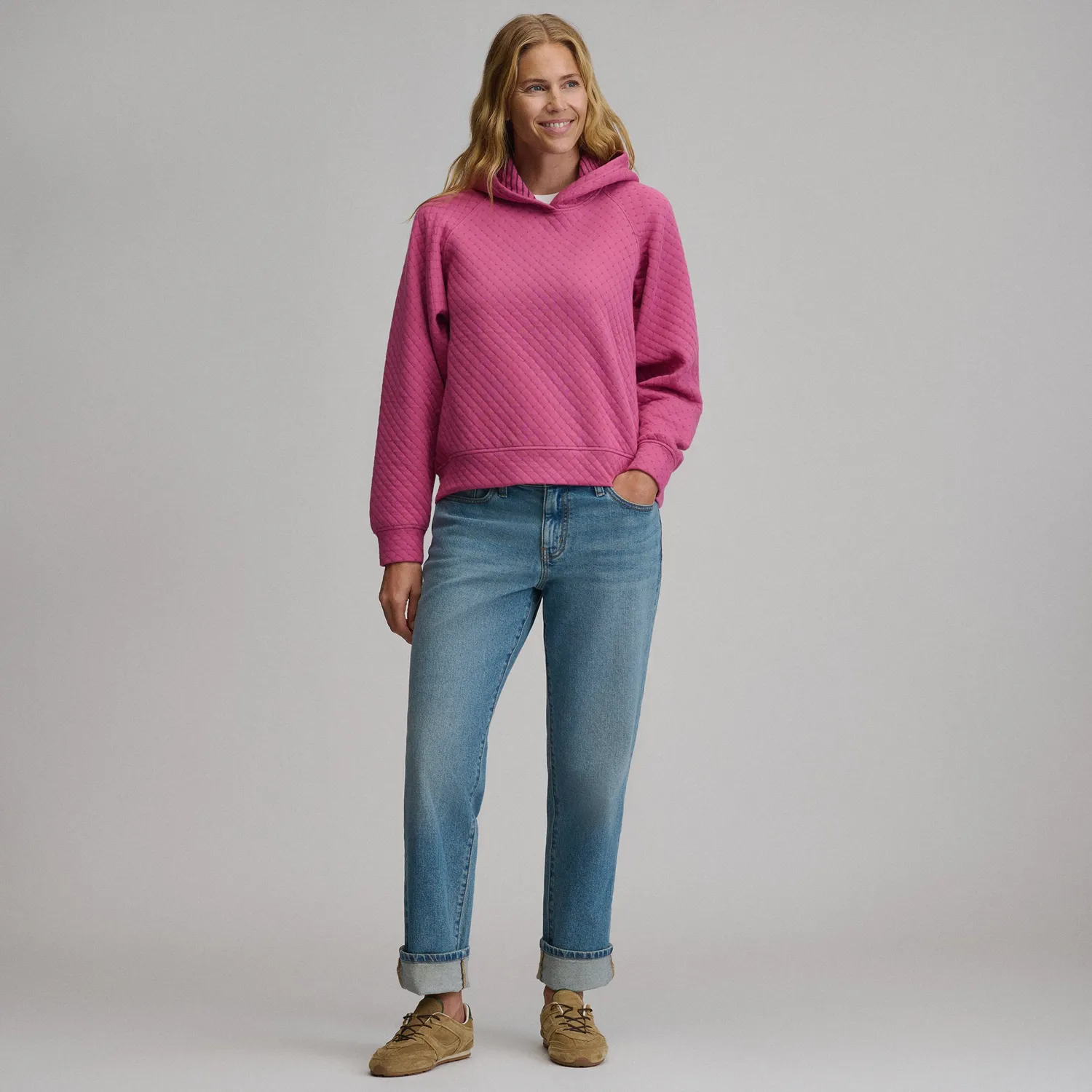 Eddie Bauer Quilted geaca matlasata dama Neagra cu gluga