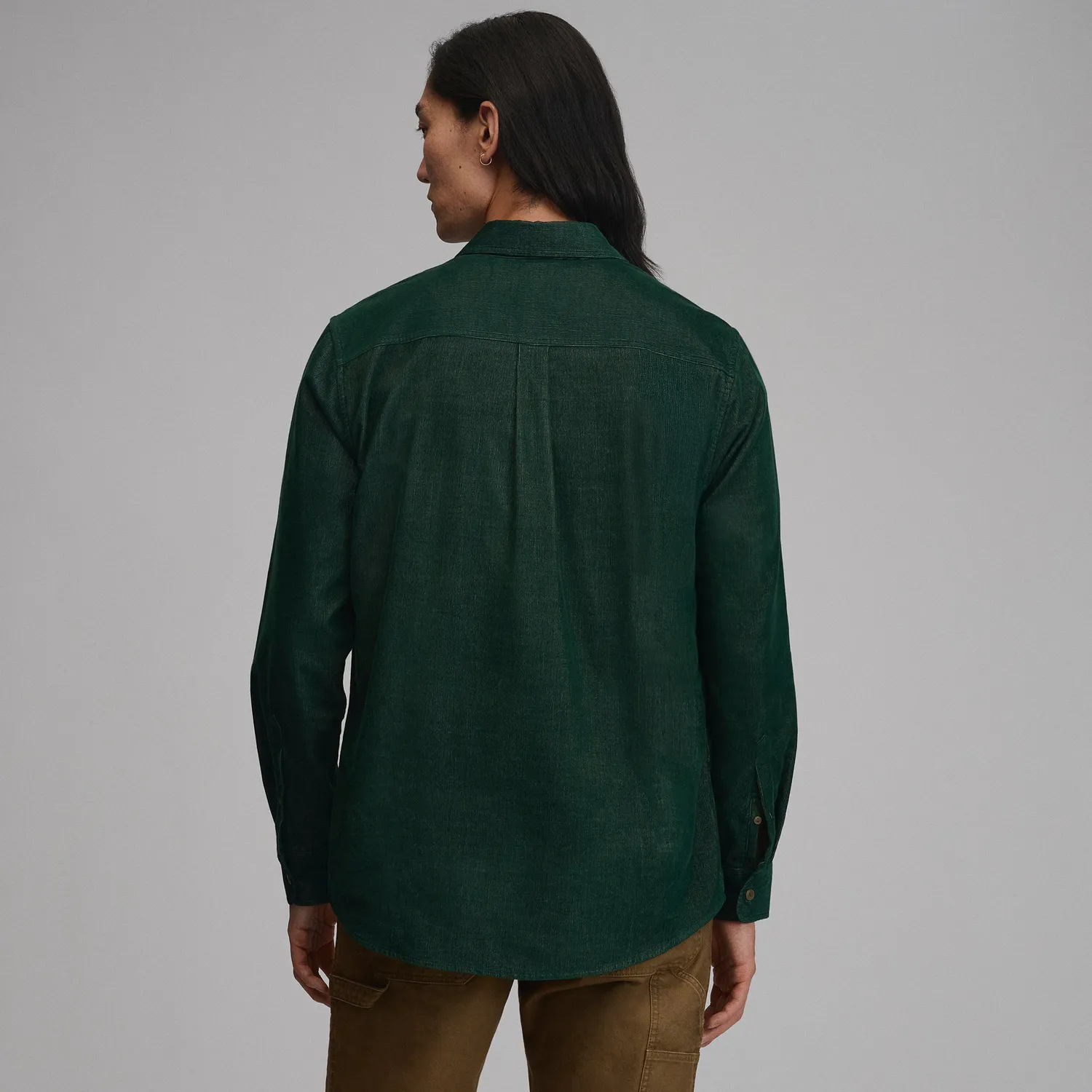 Eddie Bauer Fine Wale cămașă bărbați indigo catifea