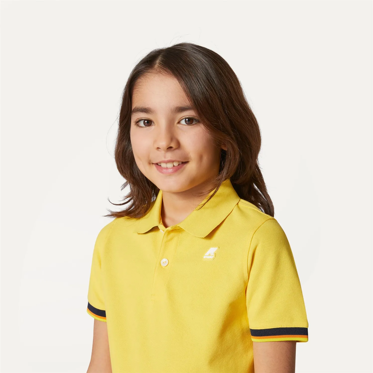 K-Way Vincent polo baieti galben bumbac stretch